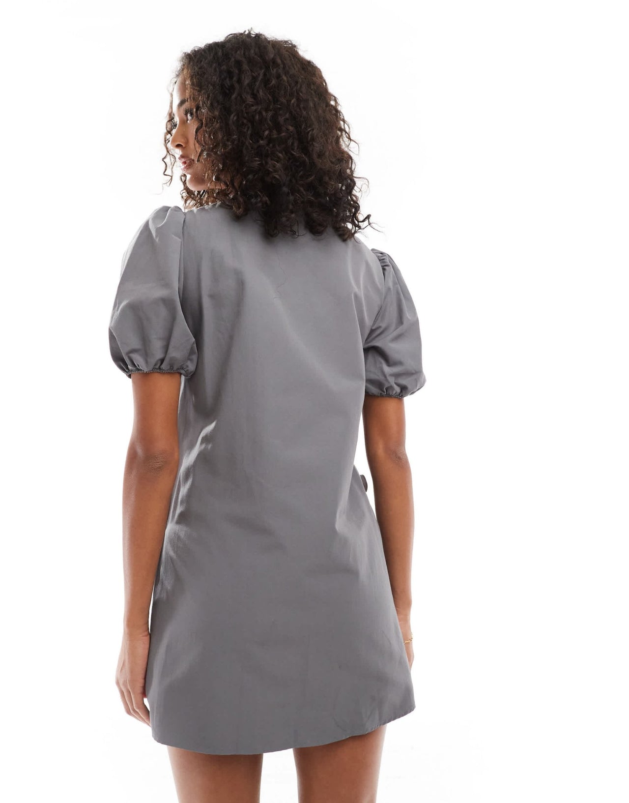 ASOS DESIGN asym tie side mini dress in chocolate - ASOS Sample Sale