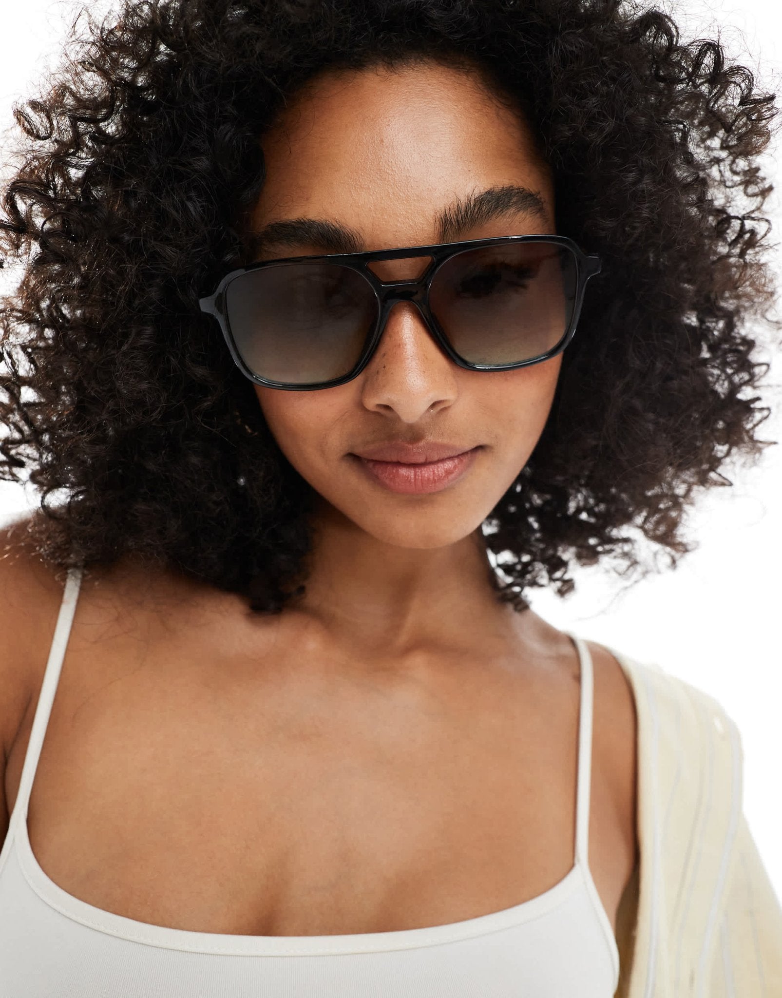 ASOS DESIGN aviator sunglasses in black - ASOS Sample Sale
