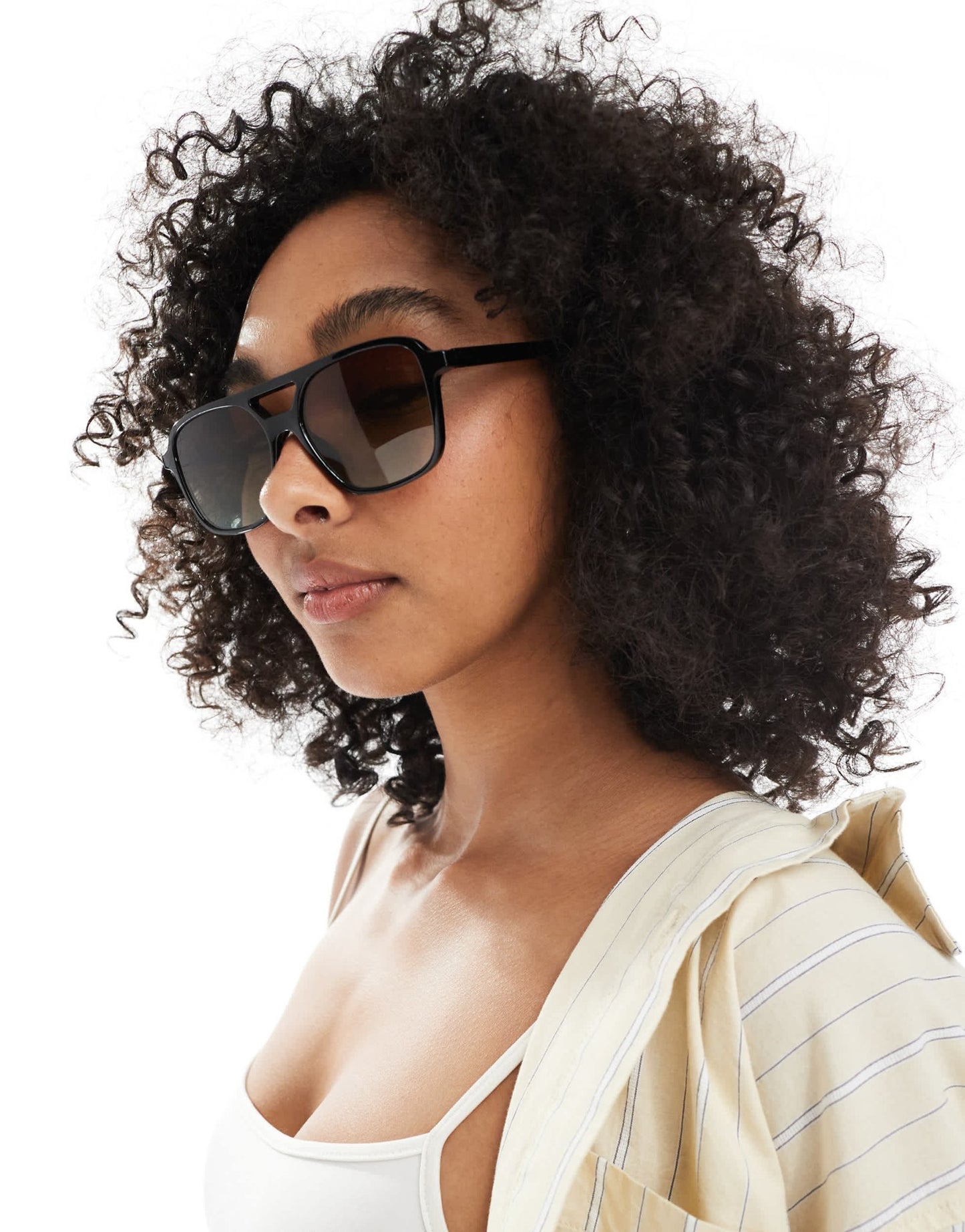 ASOS DESIGN aviator sunglasses in black - ASOS Sample Sale