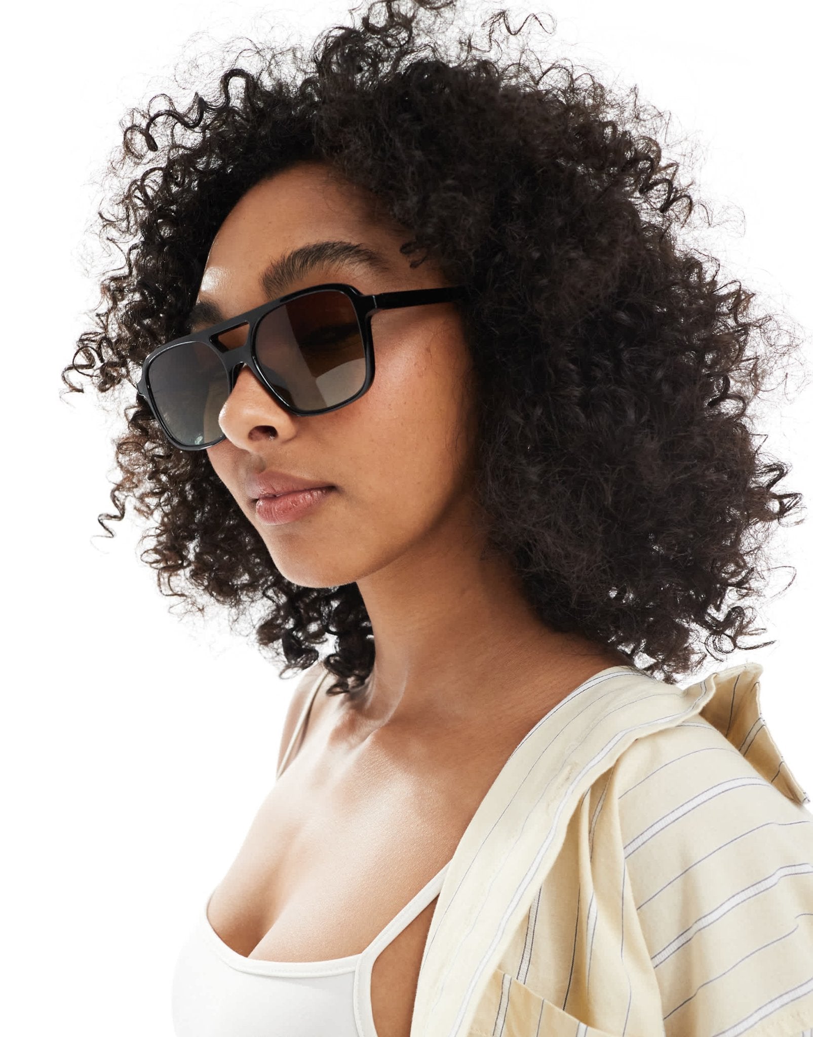 ASOS DESIGN aviator sunglasses in black - ASOS Sample Sale