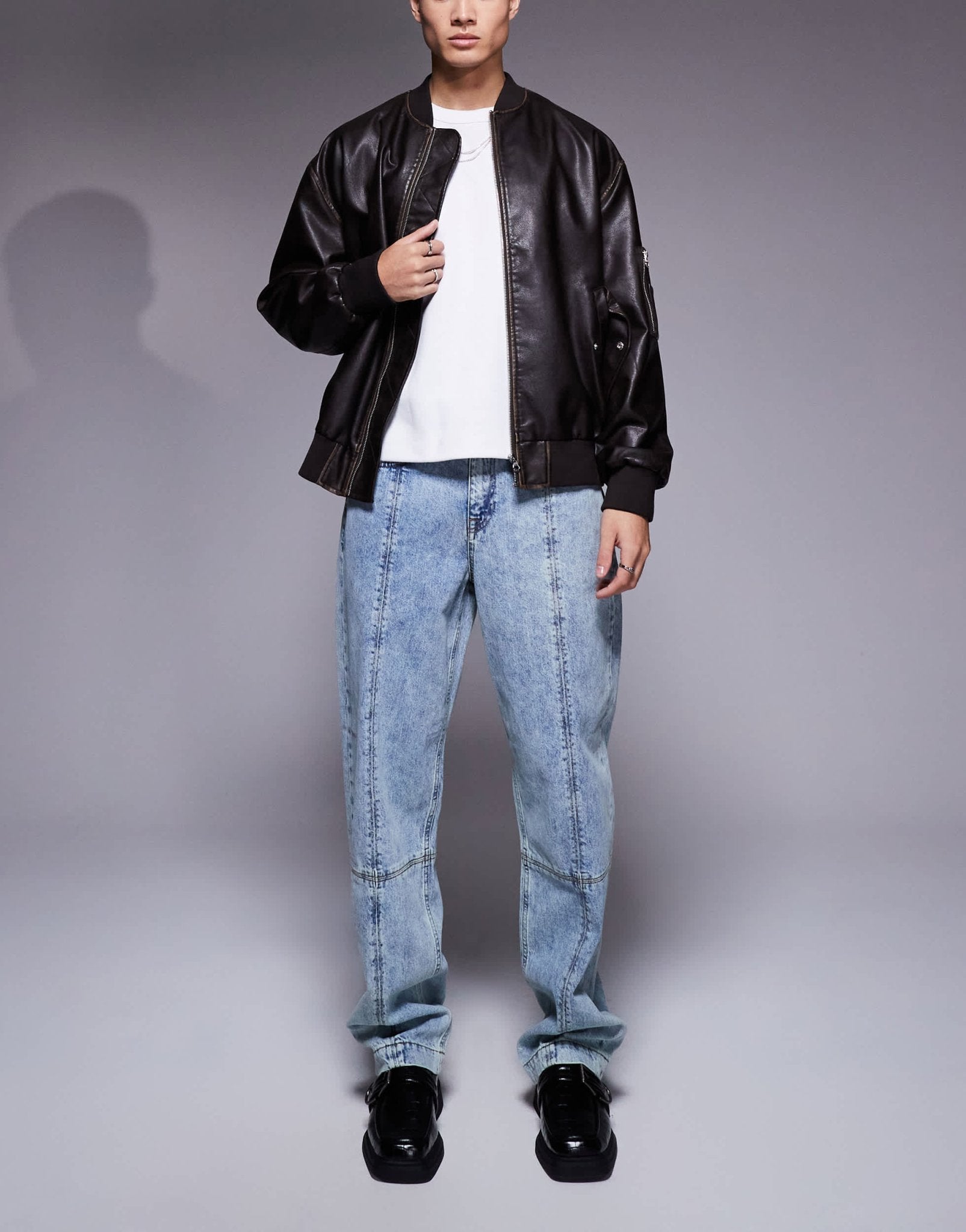 ASOS DESIGN baggy jeans in vintage light wash blue - ASOS Sample Sale