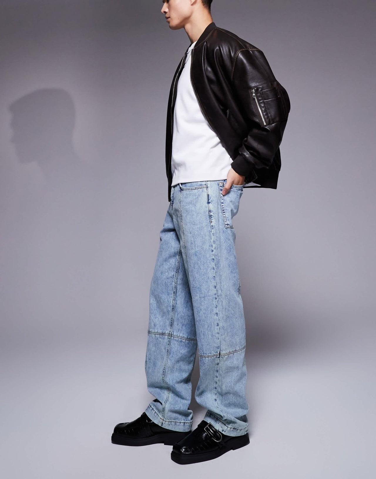 ASOS DESIGN baggy jeans in vintage light wash blue - ASOS Sample Sale