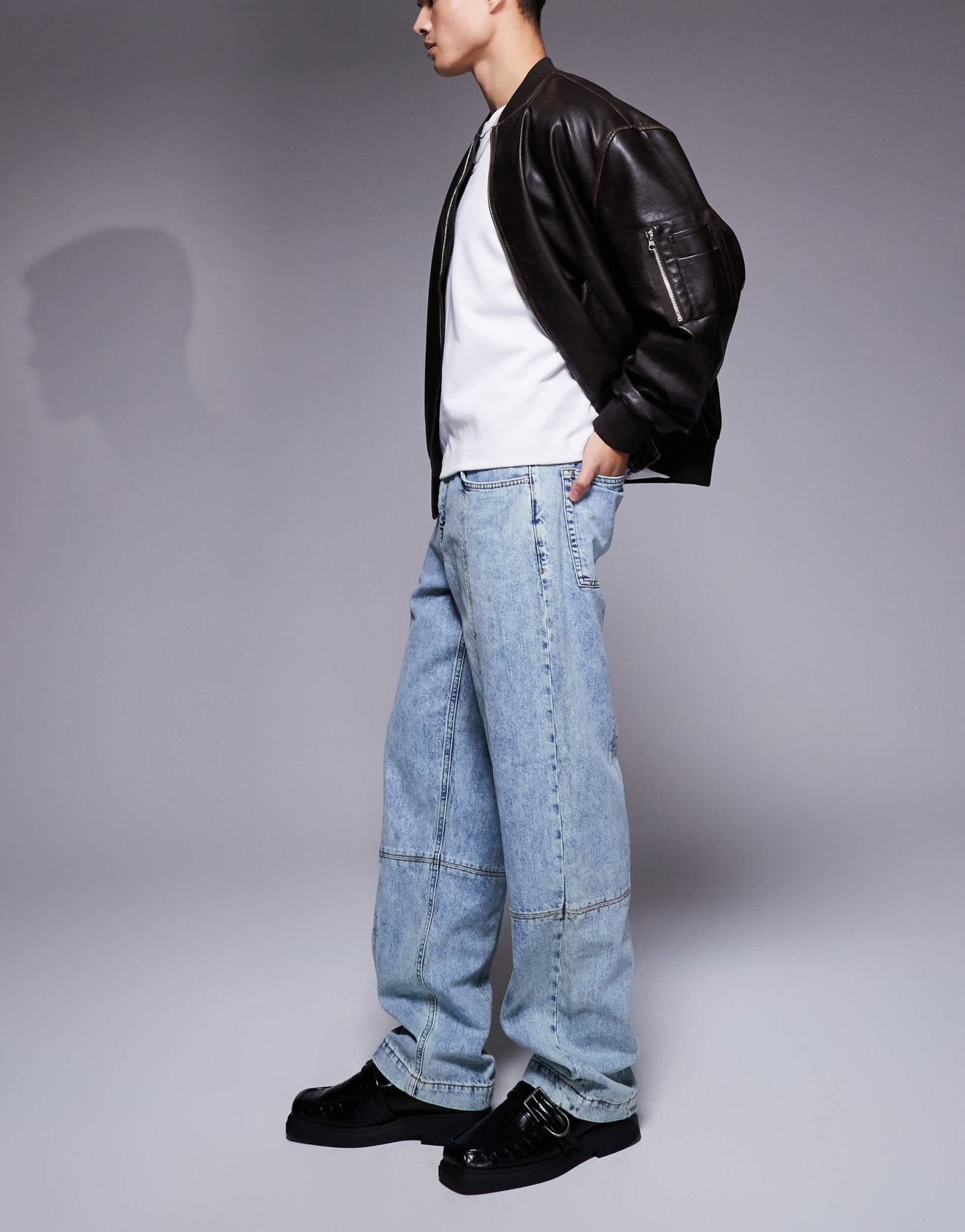 ASOS DESIGN baggy jeans in vintage light wash blue - ASOS Sample Sale