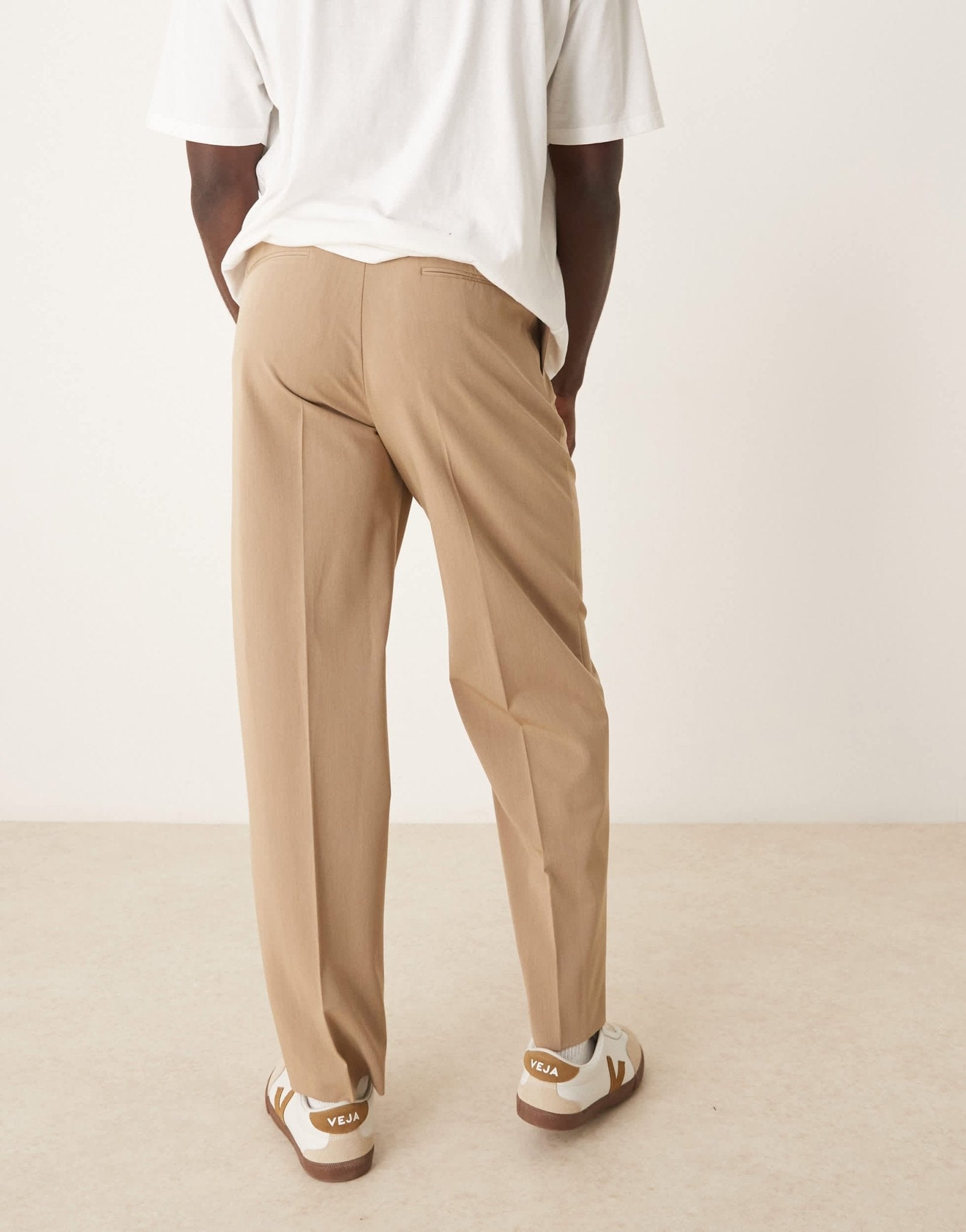 ASOS DESIGN balloon suit trousers in dark stone - ASOS Sample Sale