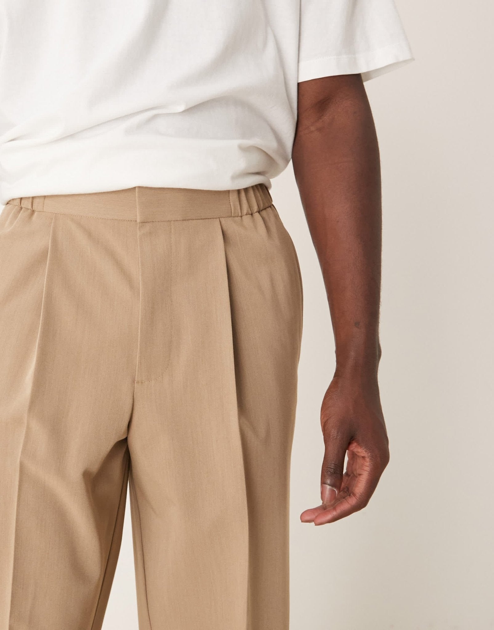 ASOS DESIGN balloon suit trousers in dark stone - ASOS Sample Sale