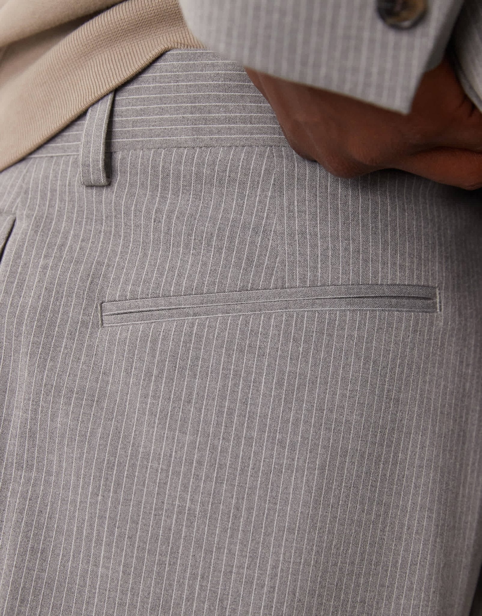 ASOS DESIGN balloon suit trousers in grey pinstripe - ASOS Sample Sale