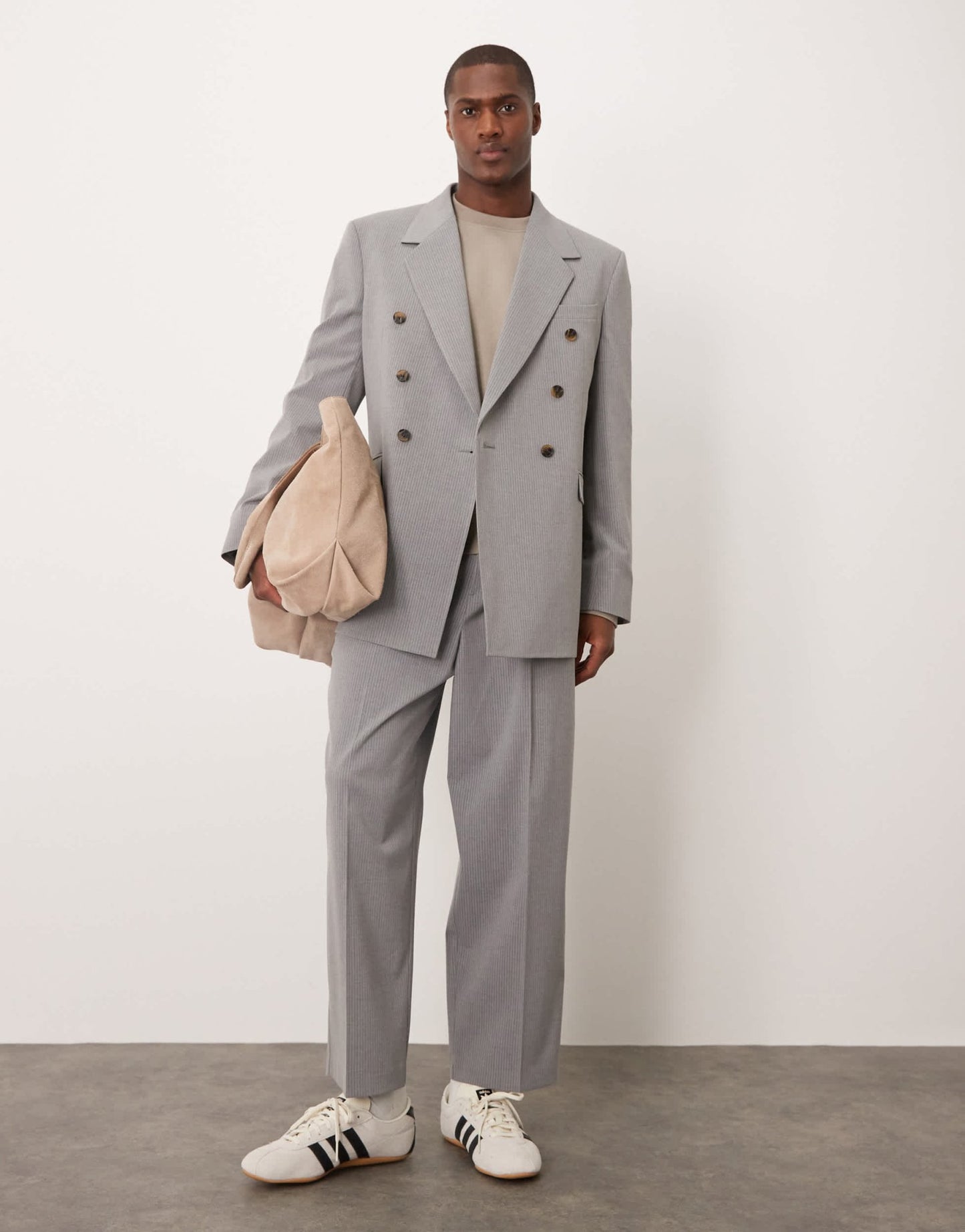 ASOS DESIGN balloon suit trousers in grey pinstripe - ASOS Sample Sale