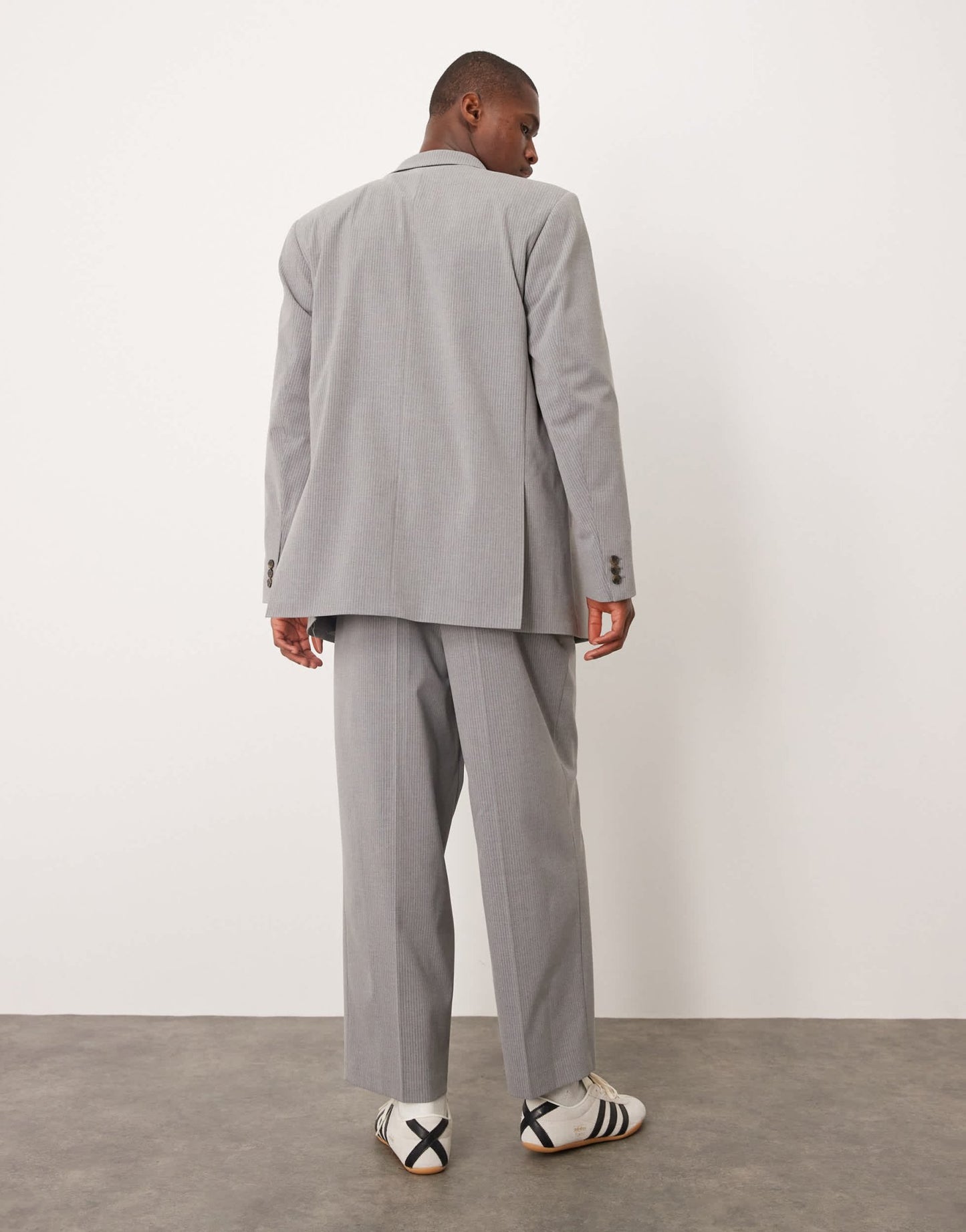 ASOS DESIGN balloon suit trousers in grey pinstripe - ASOS Sample Sale
