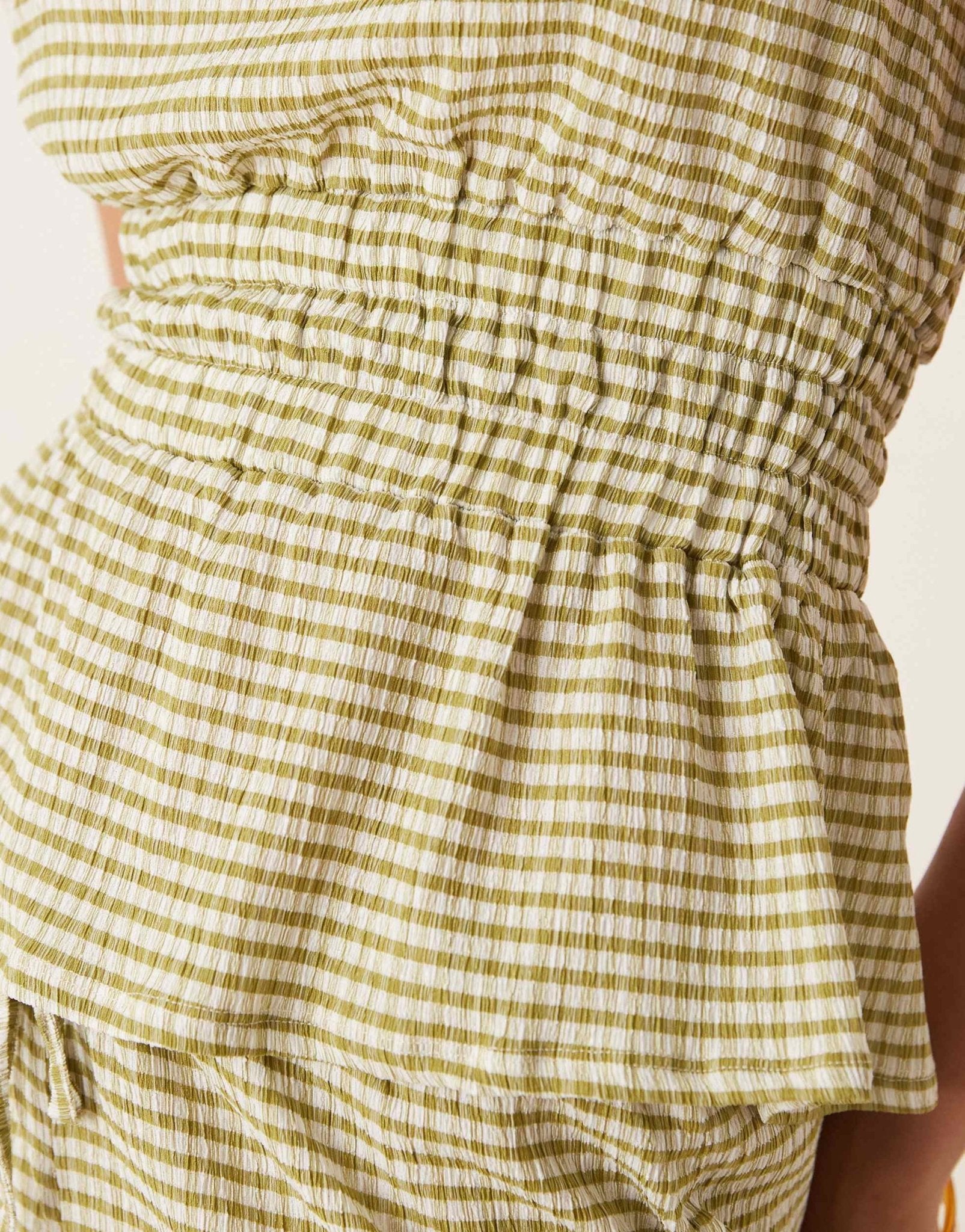 ASOS DESIGN bandeau co-ord in green gingham - ASOS Sample Sale