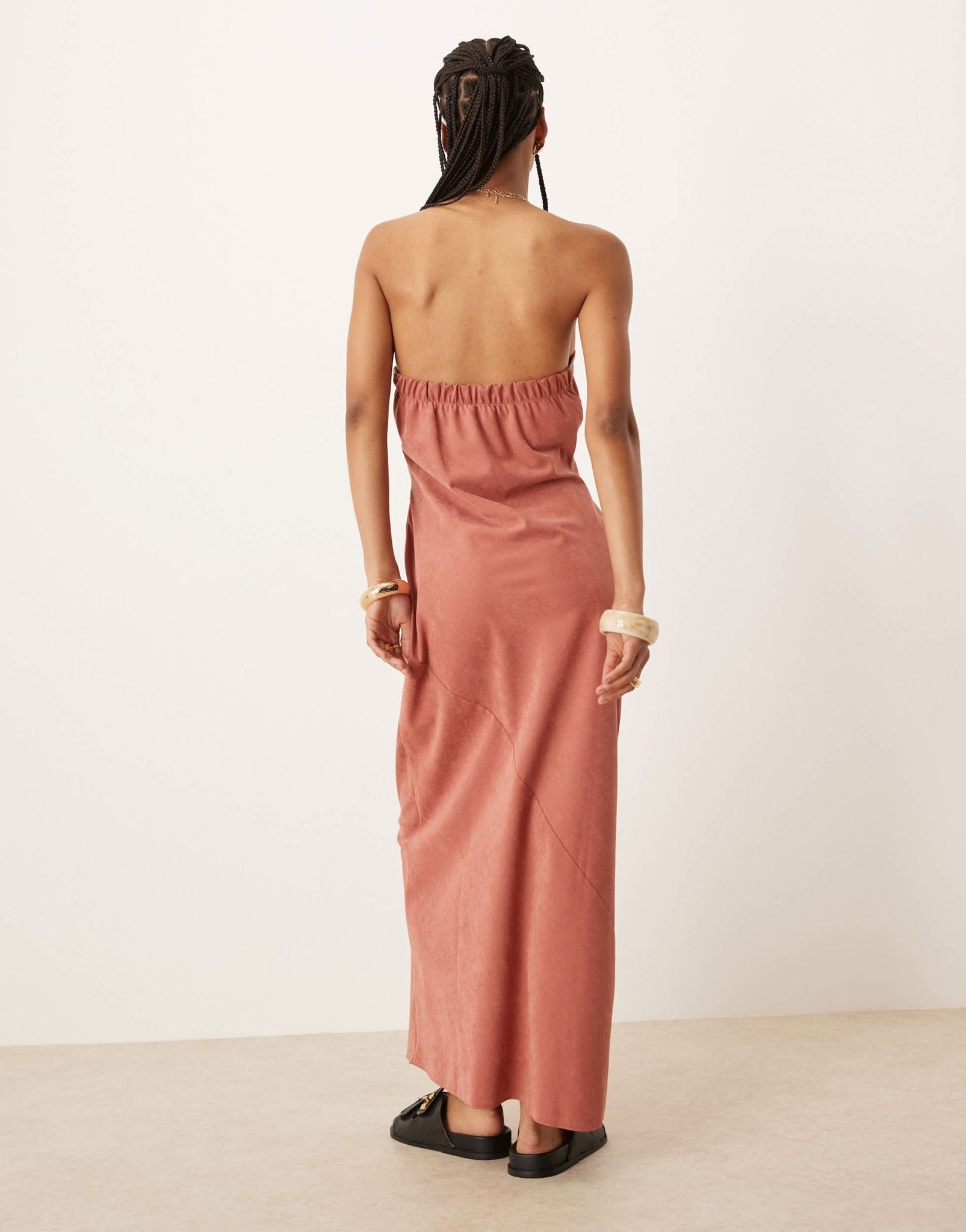 ASOS DESIGN bandeau maxi dress in terracotta - ASOS Sample Sale