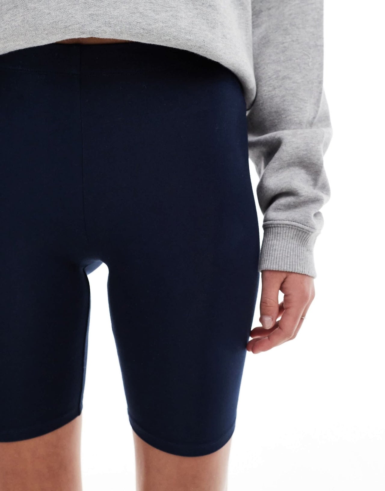ASOS DESIGN basic legging shorts in navy - ASOS Sample Sale