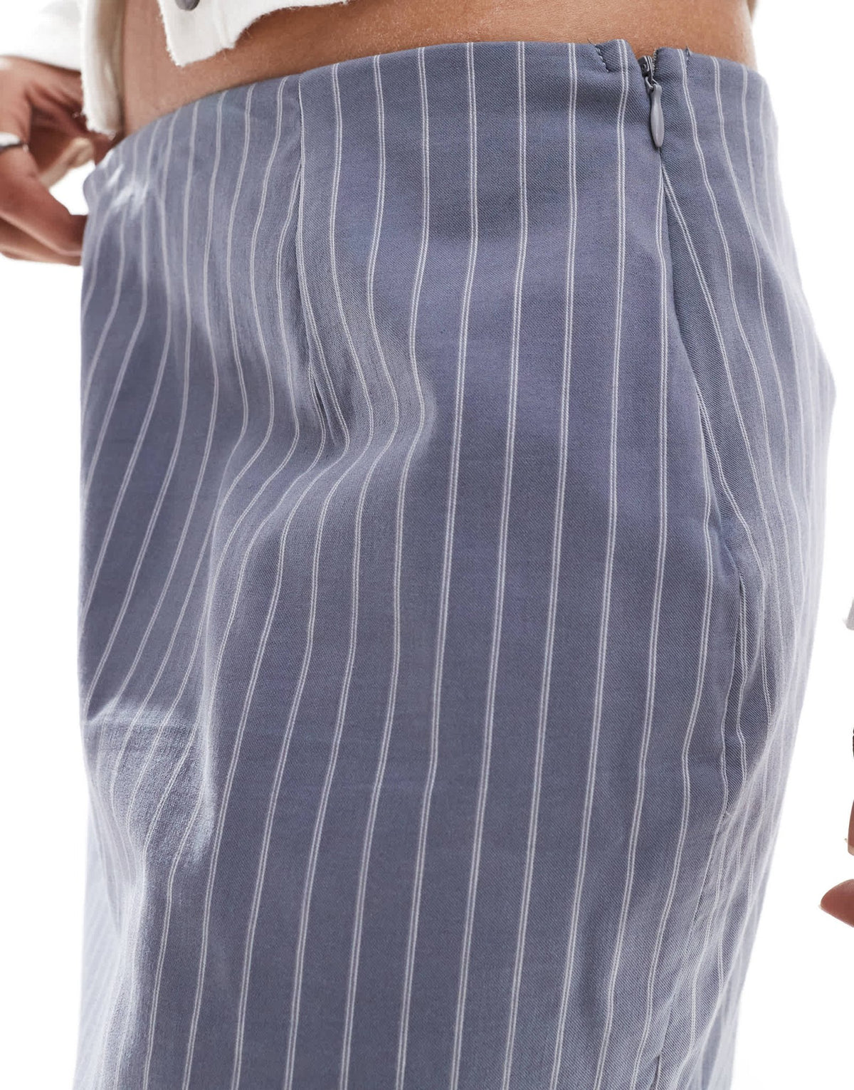 ASOS DESIGN bengaline mini skort in grey pinstripe - ASOS Sample Sale