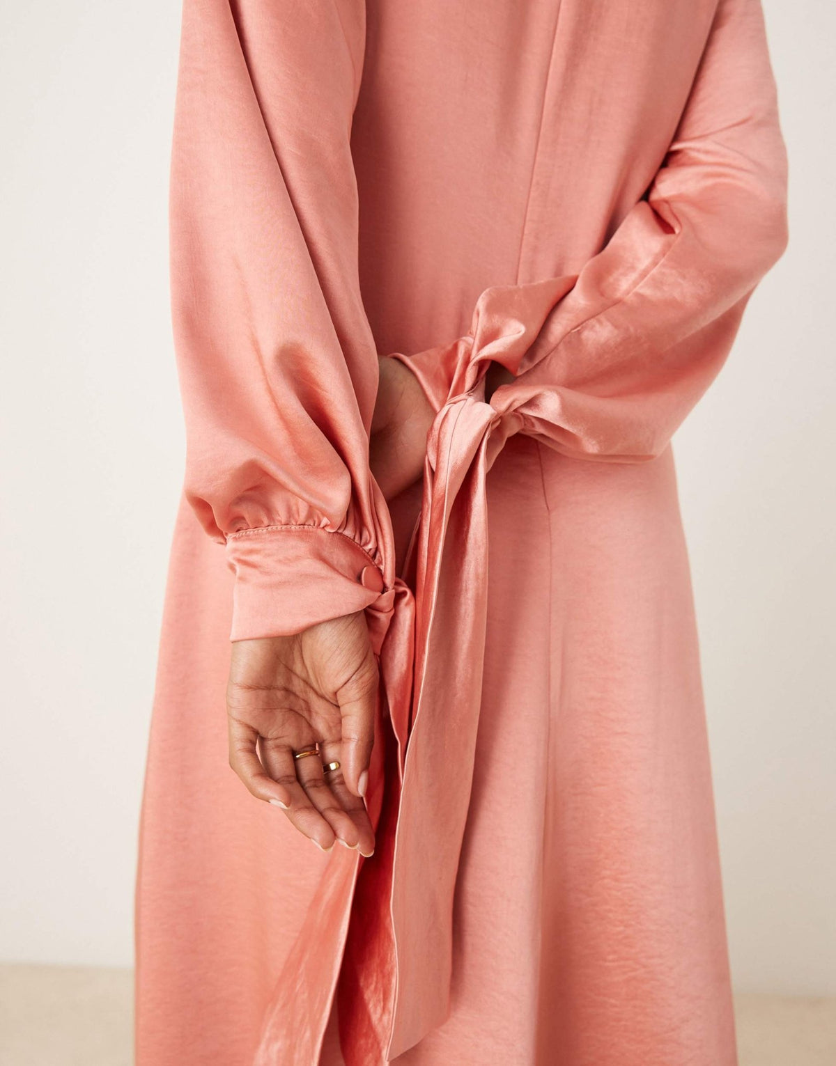 ASOS DESIGN blouson high neck maxi dress in rose - ASOS Sample Sale