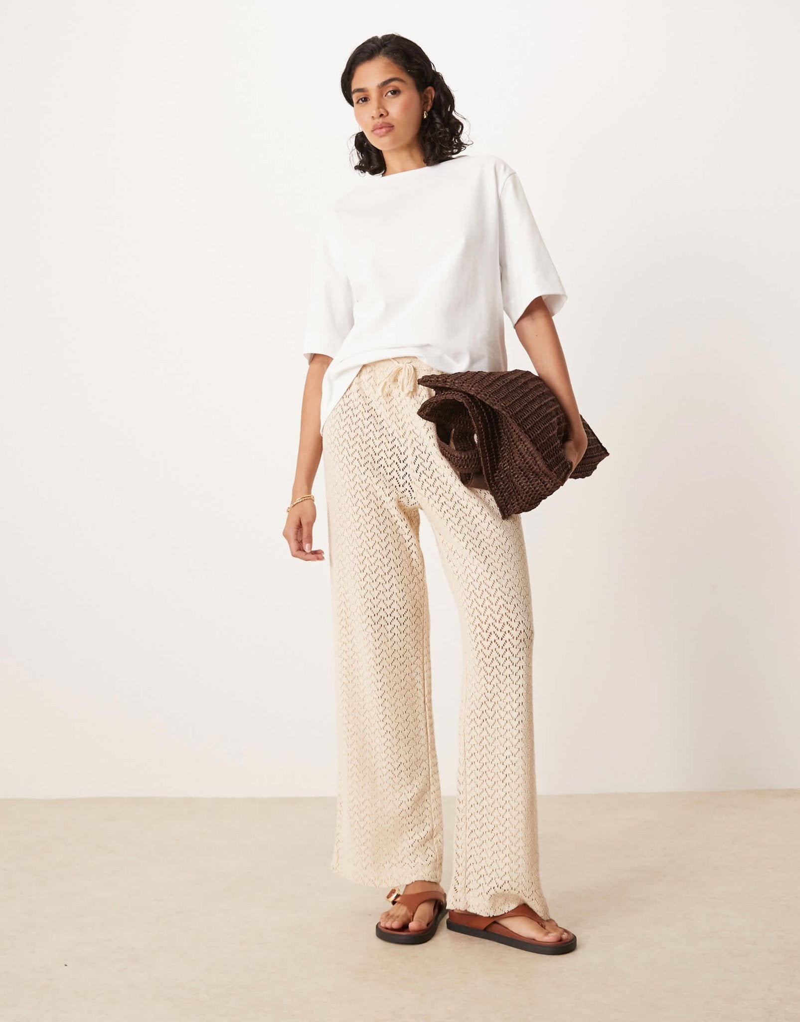 ASOS DESIGN boat neck oversized tee in white - ASOS Sample Sale