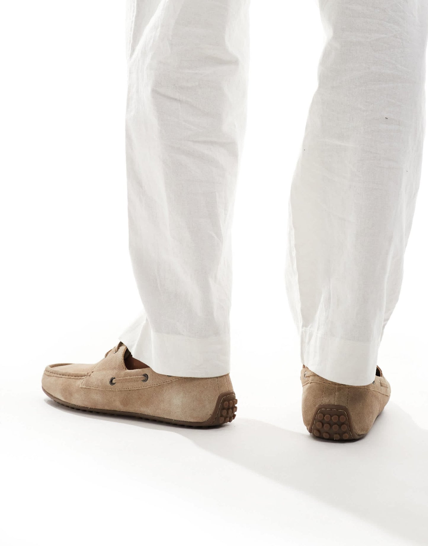 ASOS DESIGN boat shoes in stone suede - ASOS Sample Sale