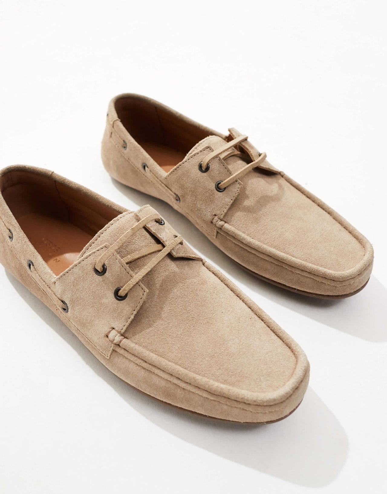 ASOS DESIGN boat shoes in stone suede - ASOS Sample Sale