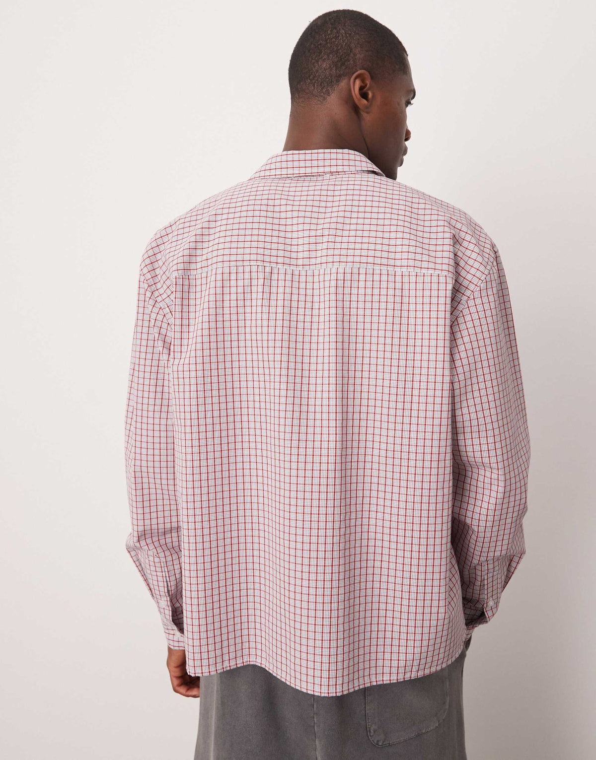 ASOS DESIGN boxy oversized check shirt in red - ASOS Sample Sale