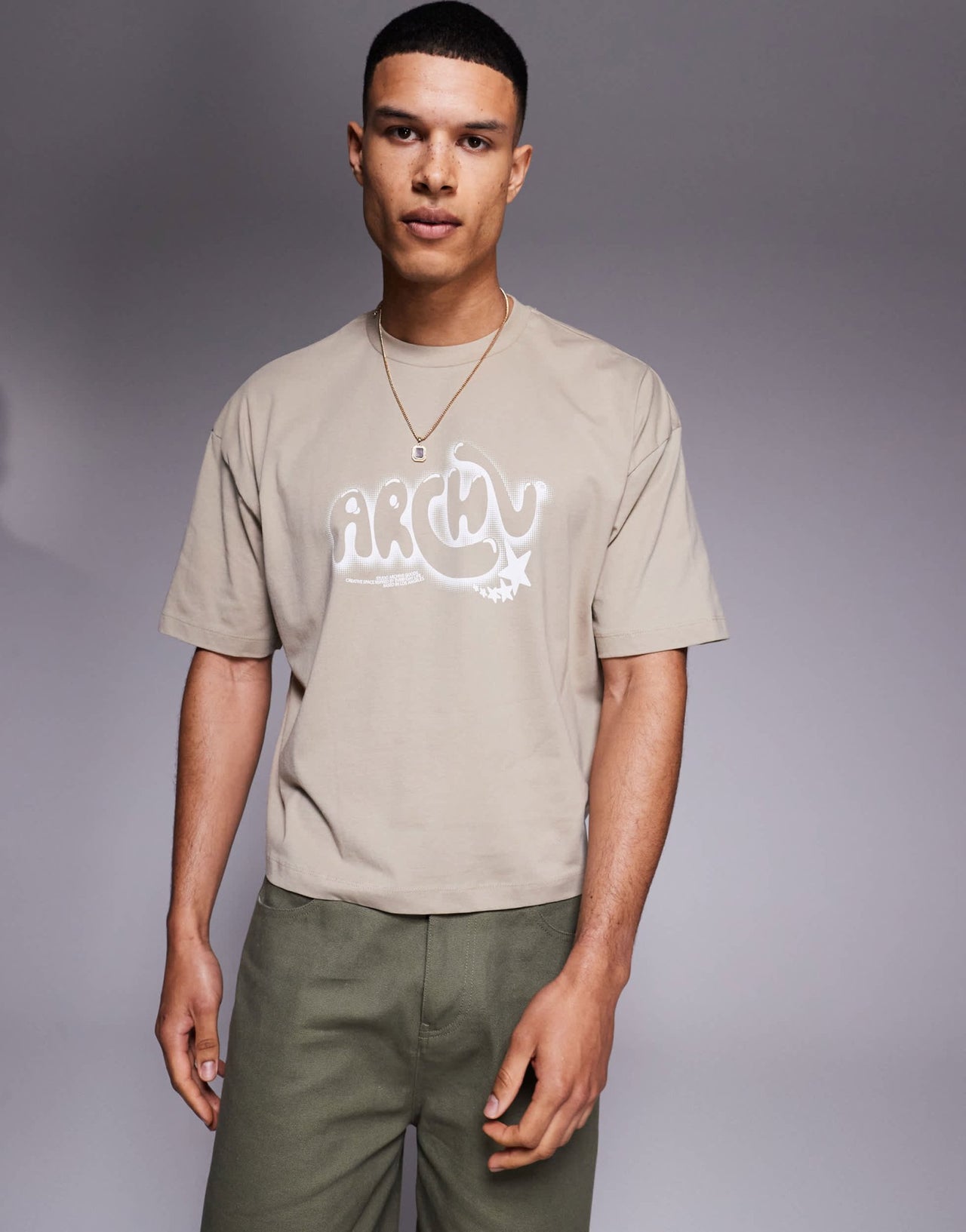 ASOS DESIGN boxy oversized graphic tee with text graphic - ASOS Sample Sale