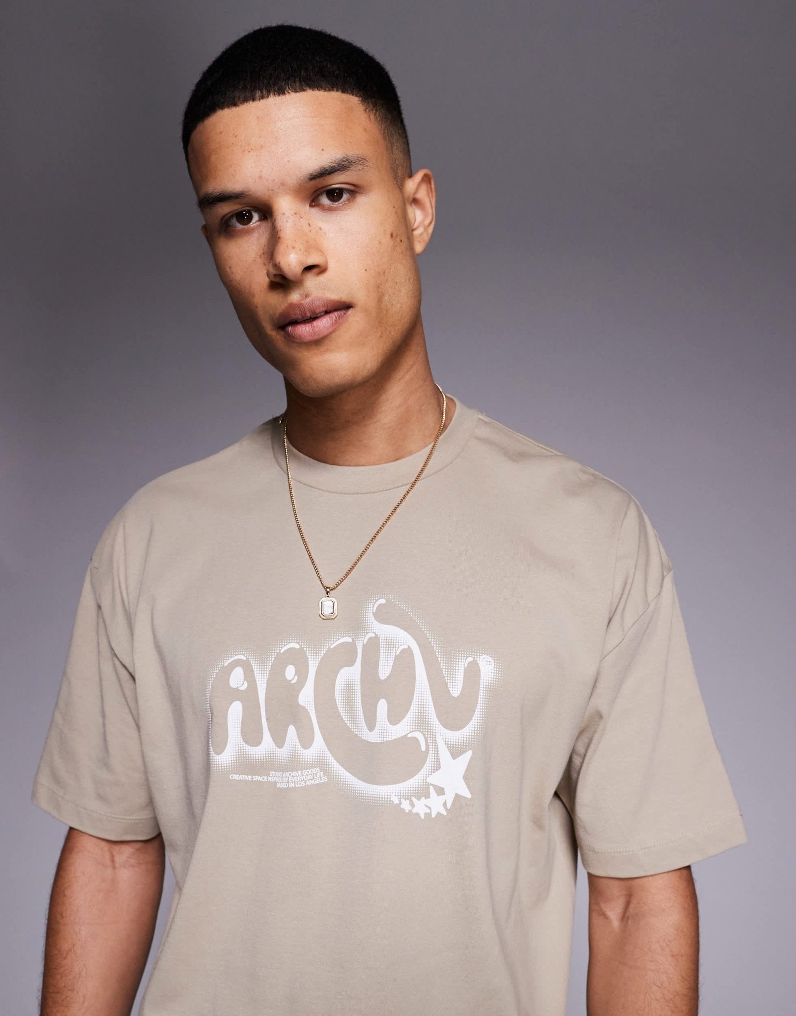 ASOS DESIGN boxy oversized graphic tee with text graphic - ASOS Sample Sale