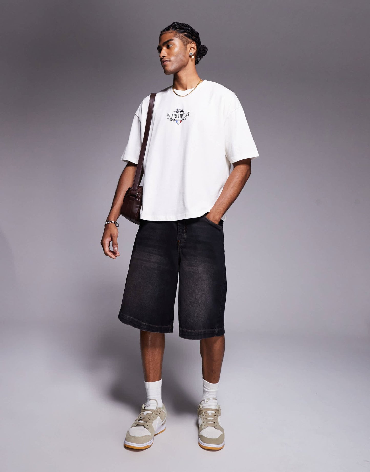 ASOS DESIGN boxy oversized t-shirt with city graphic in off white - ASOS Sample Sale