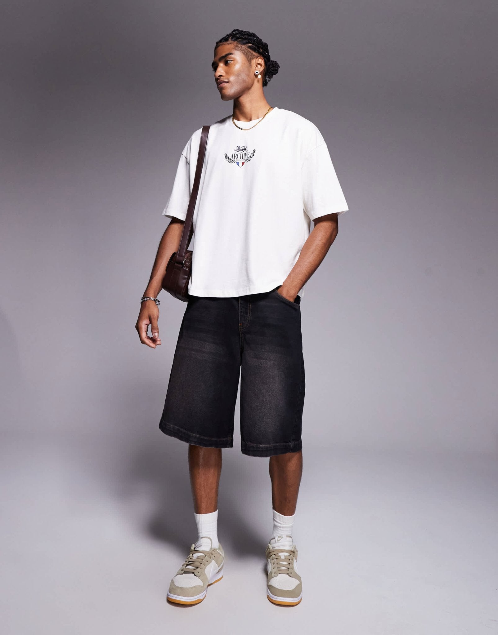 ASOS DESIGN boxy oversized t-shirt with city graphic in off white - ASOS Sample Sale