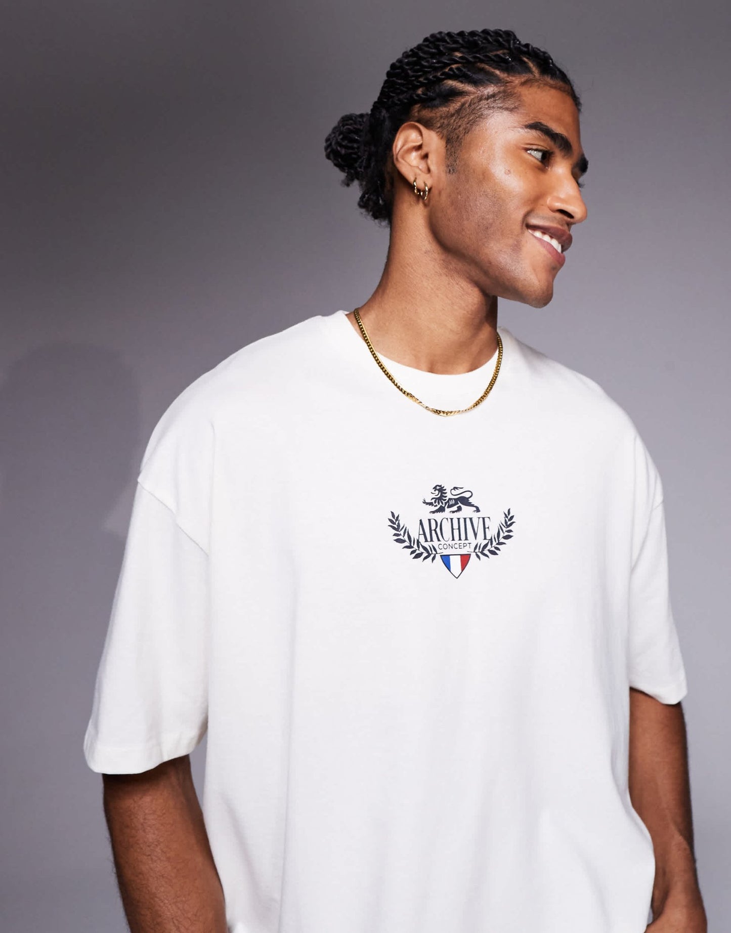 ASOS DESIGN boxy oversized t-shirt with city graphic in off white - ASOS Sample Sale