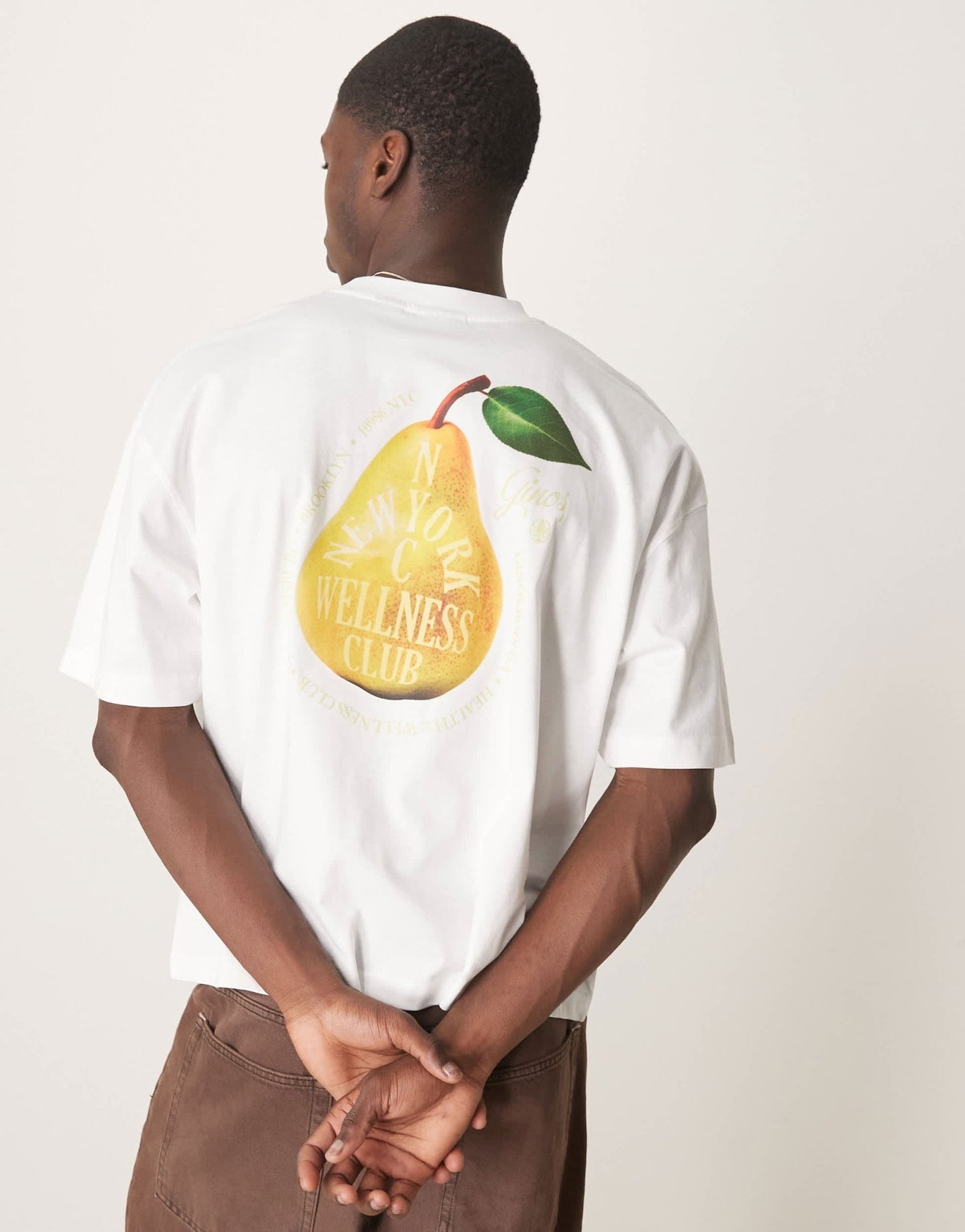 ASOS DESIGN boxy oversized t-shirt with fruit graphic in white - ASOS Sample Sale