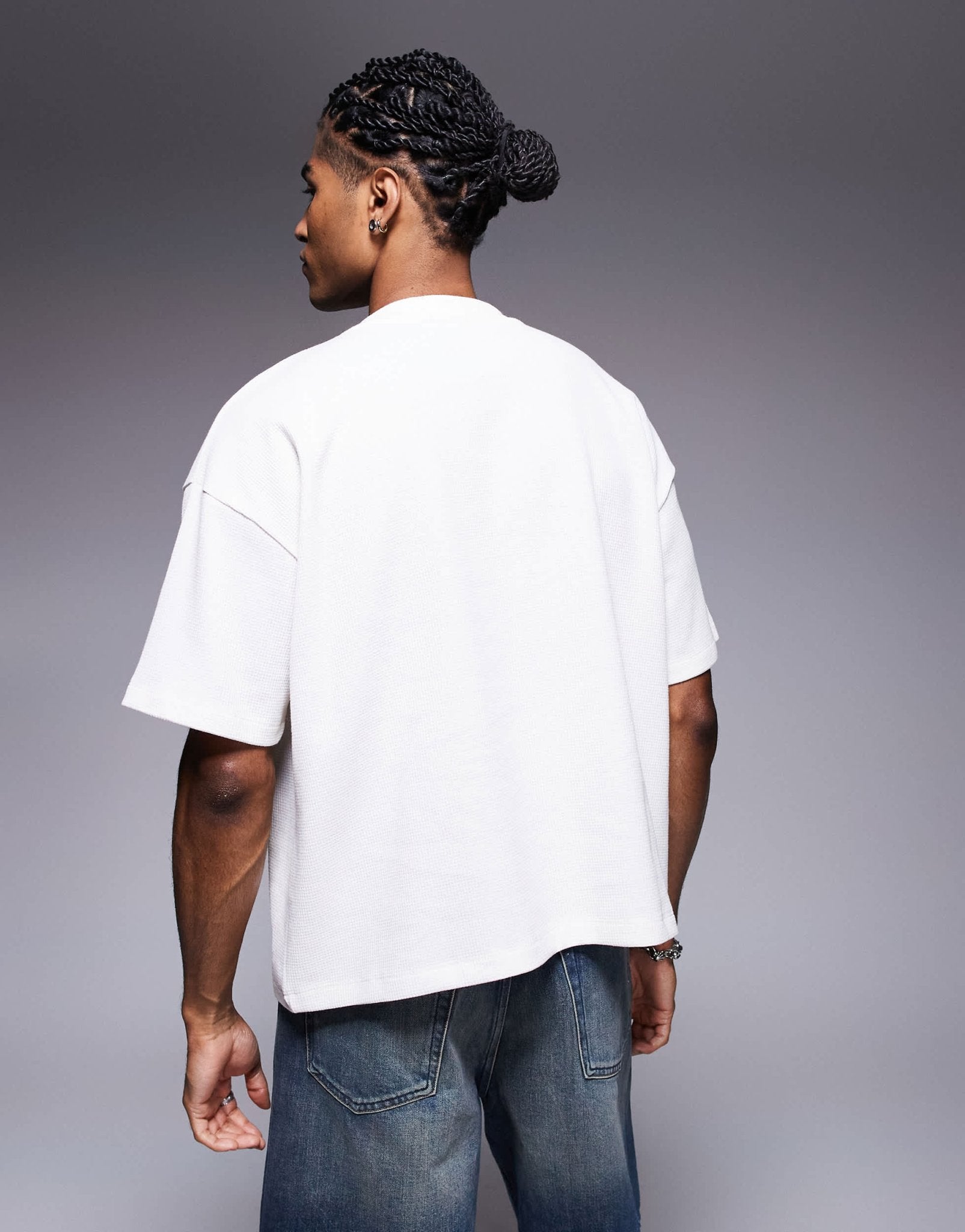 ASOS DESIGN boxy oversized t-shirt with Palermo graphic in cream waffle - ASOS Sample Sale