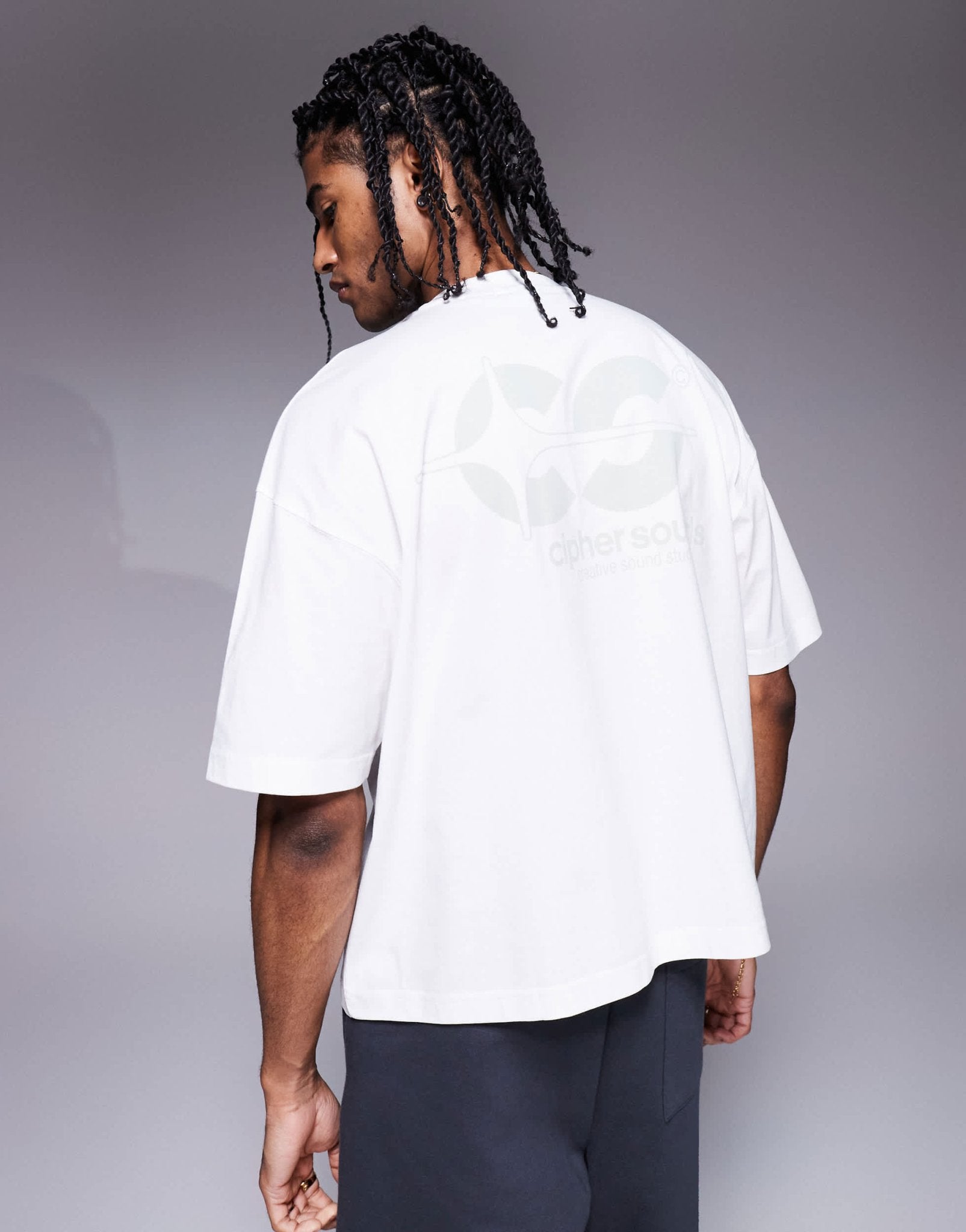 ASOS DESIGN boxy oversized t-shirt with street graphic in white - ASOS Sample Sale