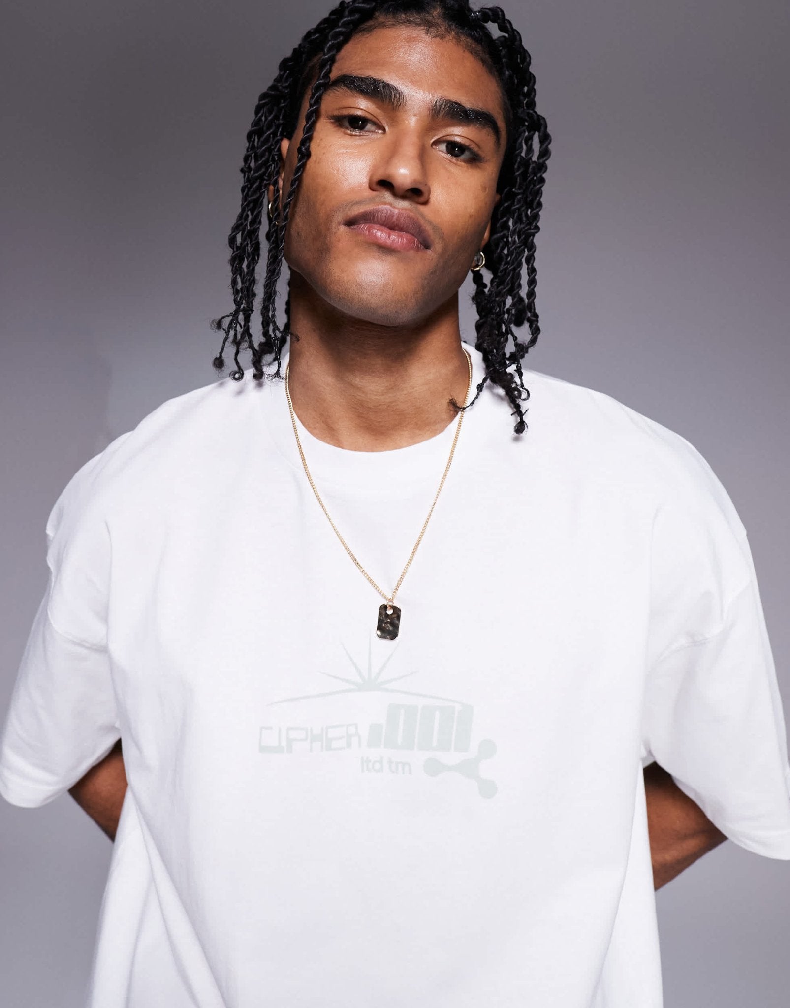 ASOS DESIGN boxy oversized t-shirt with street graphic in white - ASOS Sample Sale
