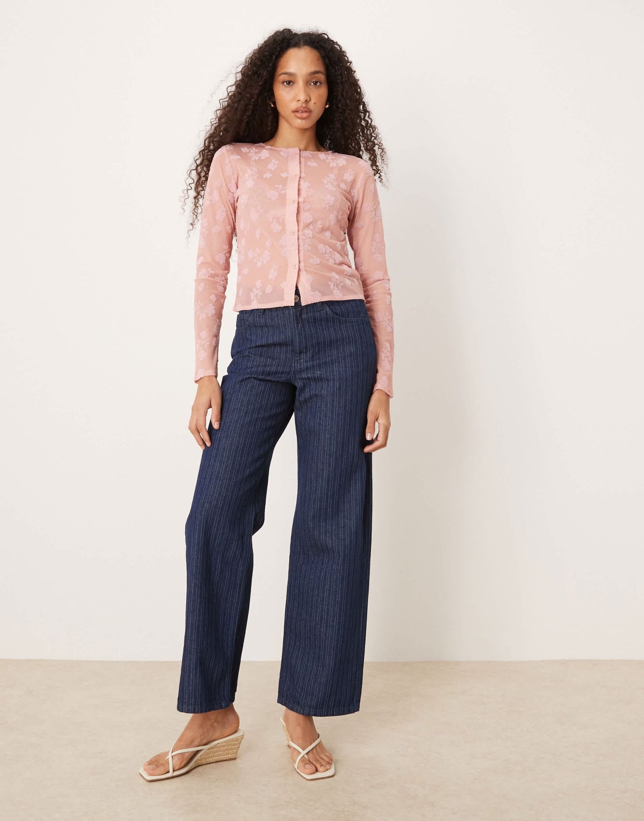 ASOS DESIGN boyfriend jean in striped denim - ASOS Sample Sale
