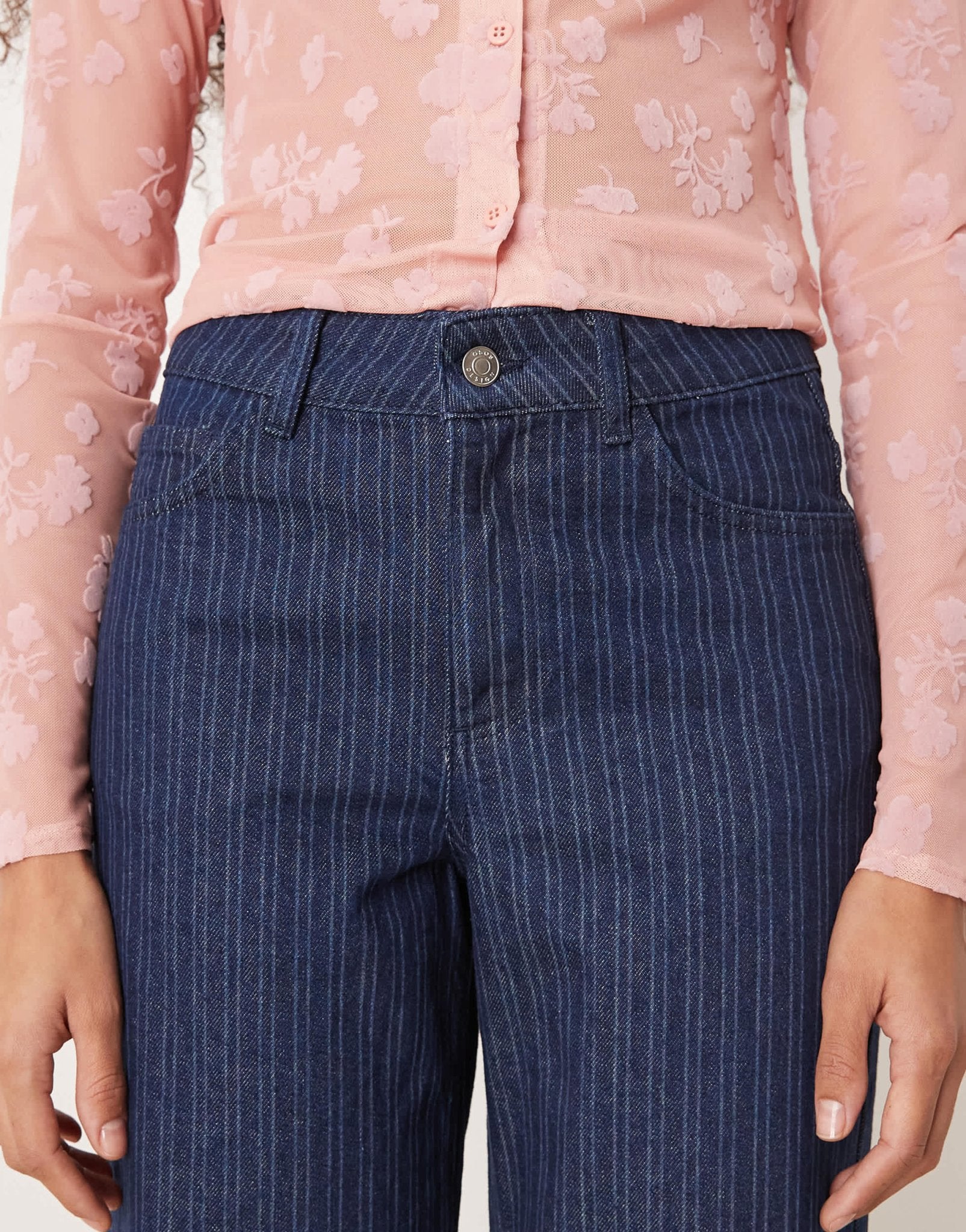 ASOS DESIGN boyfriend jean in striped denim - ASOS Sample Sale
