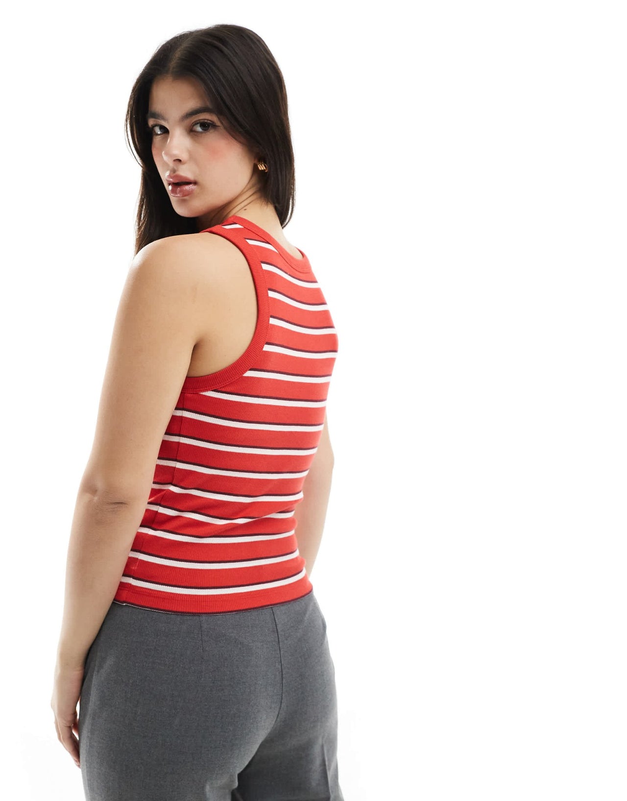 ASOS DESIGN bra detail vest tops in red - ASOS Sample Sale