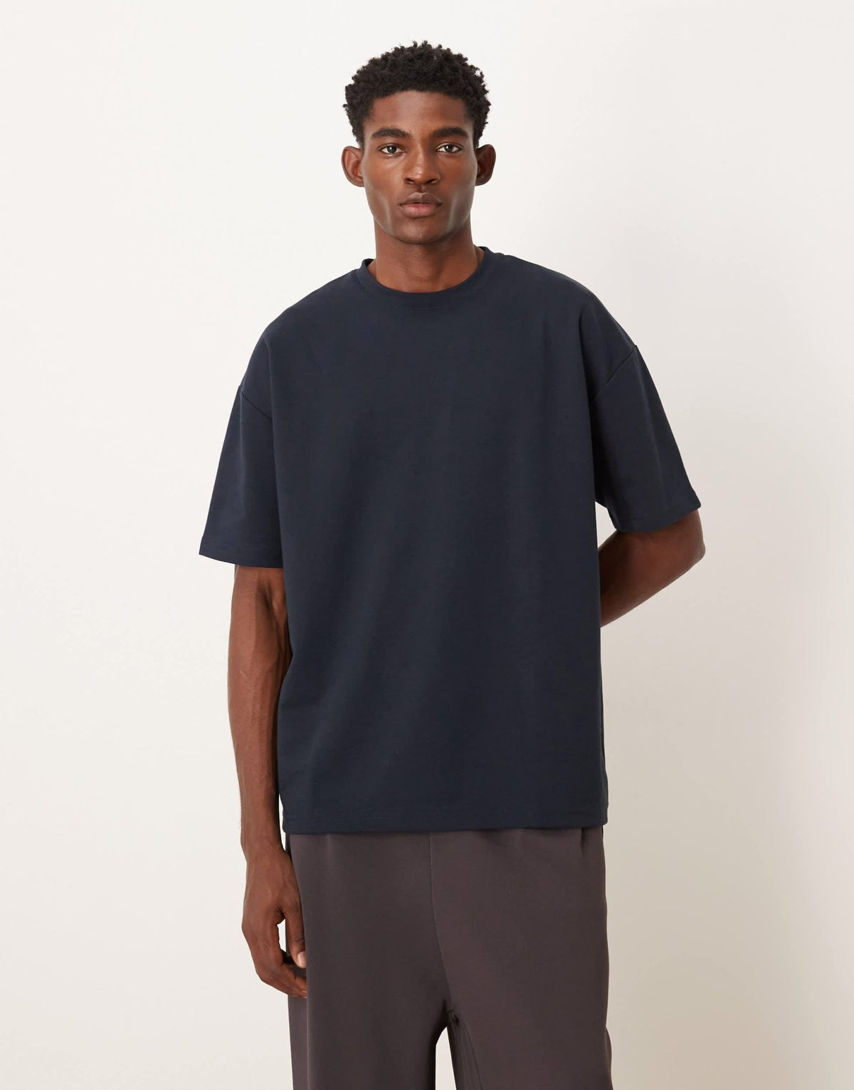 ASOS DESIGN breatheMAXâ„¢ heavyweight oversized t-shirt in navy - ASOS Sample Sale