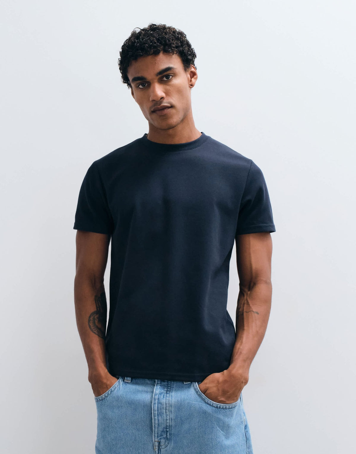 ASOS DESIGN breatheMAXâ„¢ heavyweight regular fit t-shirt in navy - ASOS Sample Sale
