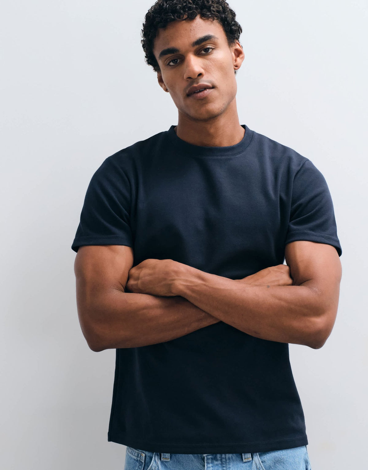 ASOS DESIGN breatheMAXâ„¢ heavyweight regular fit t-shirt in navy - ASOS Sample Sale