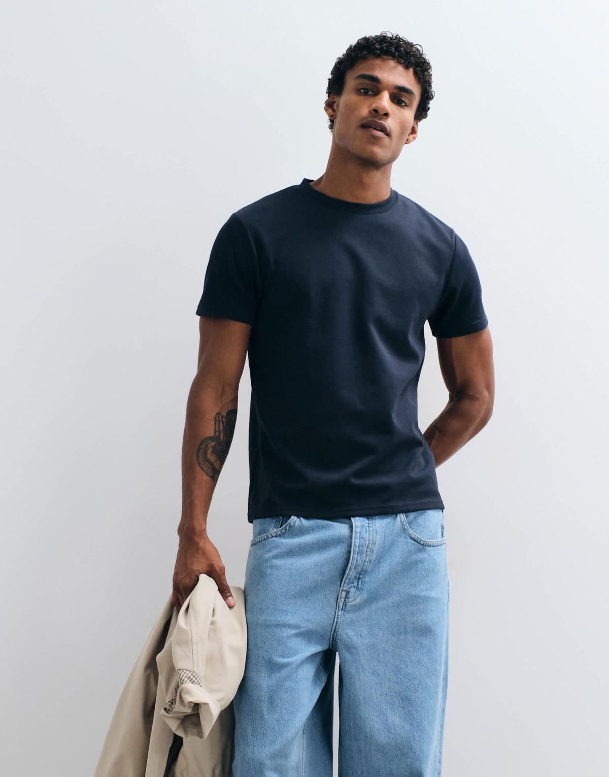 ASOS DESIGN breatheMAXâ„¢ heavyweight regular fit t-shirt in navy - ASOS Sample Sale