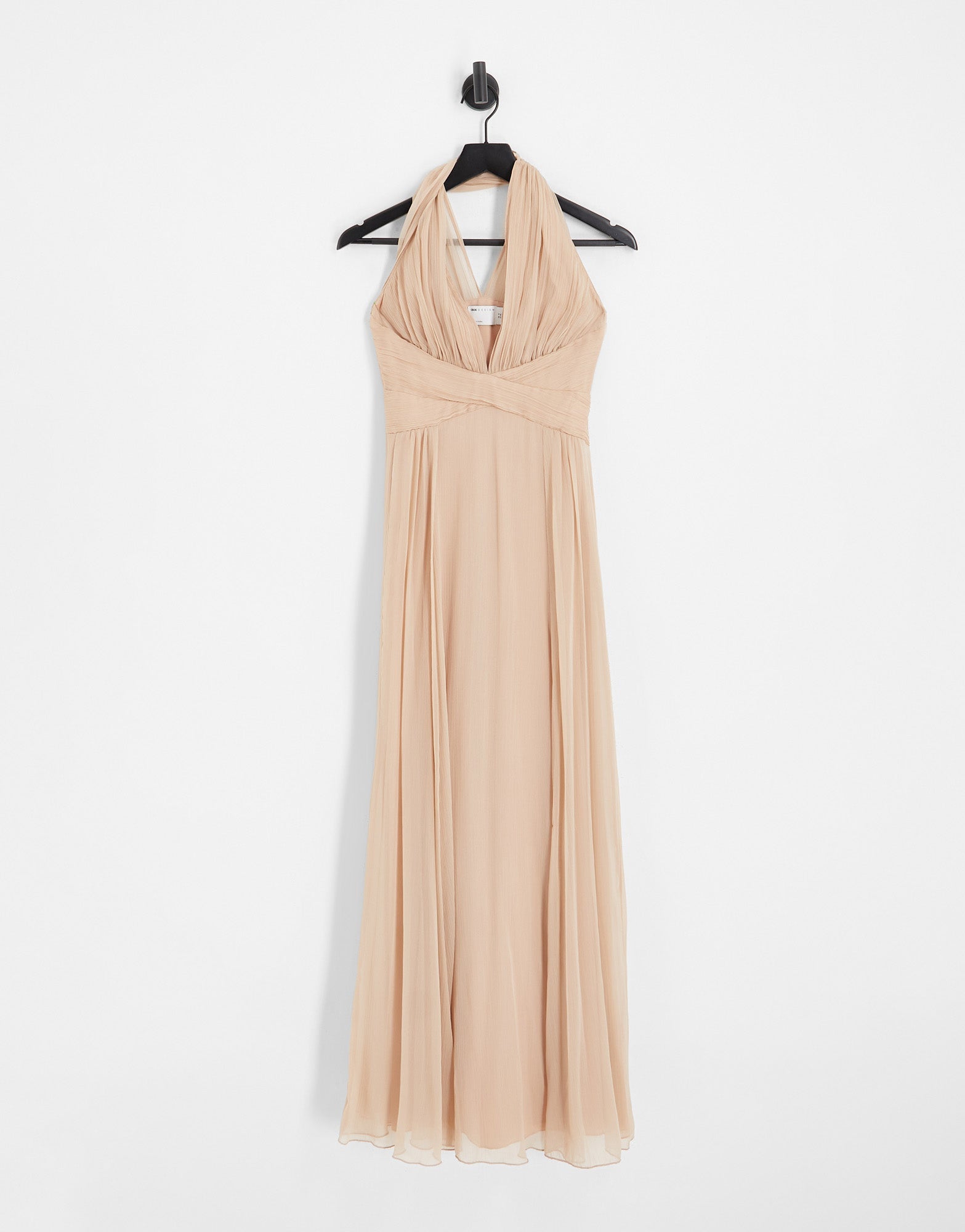 ASOS DESIGN Bridesmaid ruched bodice drape maxi dress with wrap waist - ASOS Sample Sale
