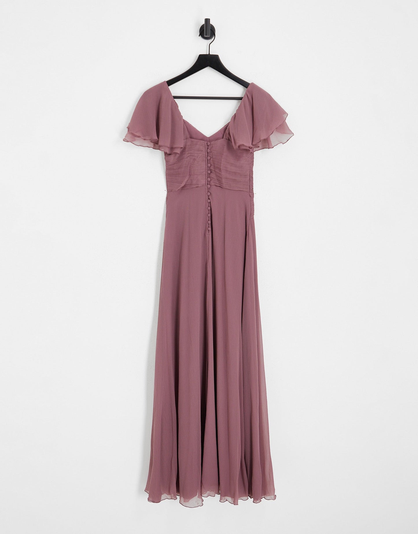 ASOS DESIGN Bridesmaid short sleeve ruched maxi dress - ASOS Sample Sale