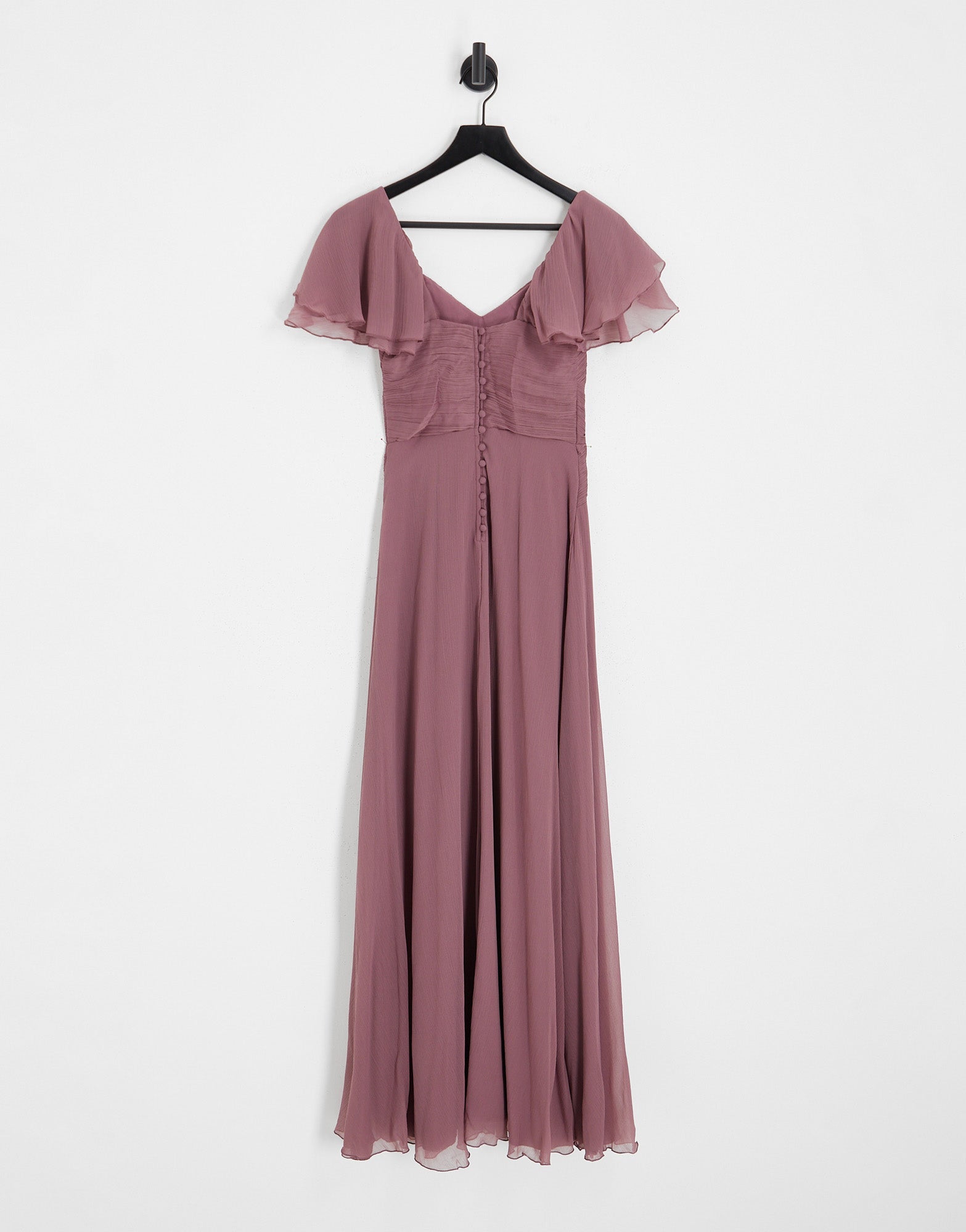 ASOS DESIGN Bridesmaid short sleeve ruched maxi dress - ASOS Sample Sale