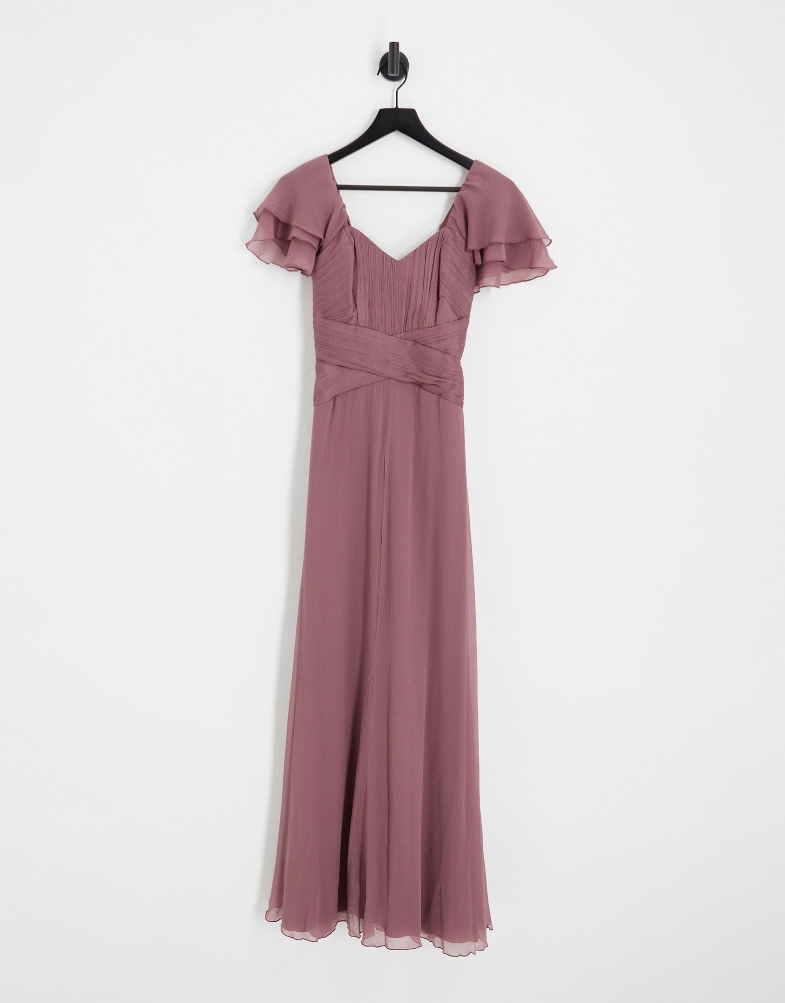 ASOS DESIGN Bridesmaid short sleeve ruched maxi dress - ASOS Sample Sale