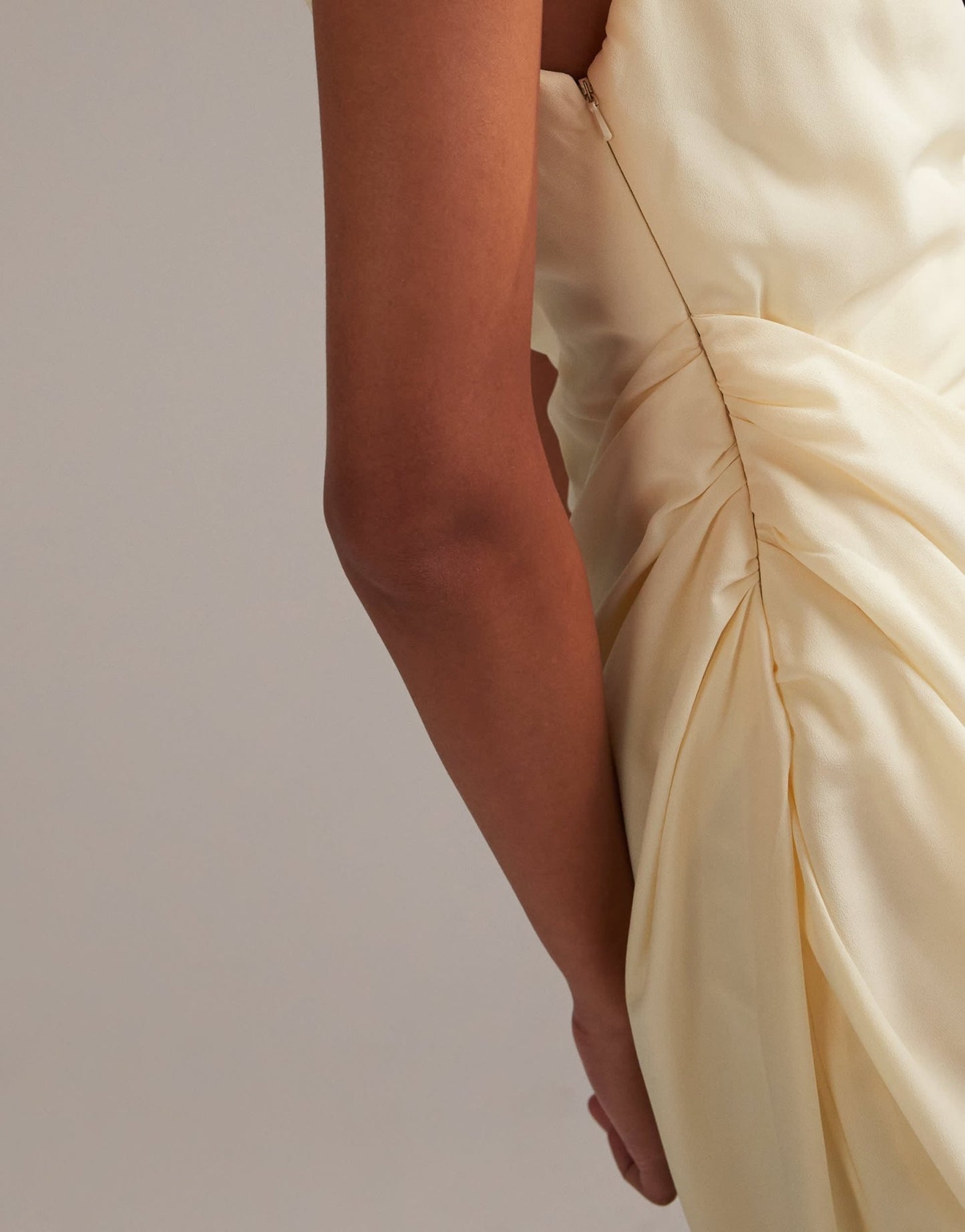 ASOS DESIGN Bridesmaids draped overlay crepe maxi dress in soft yellow - ASOS Sample Sale