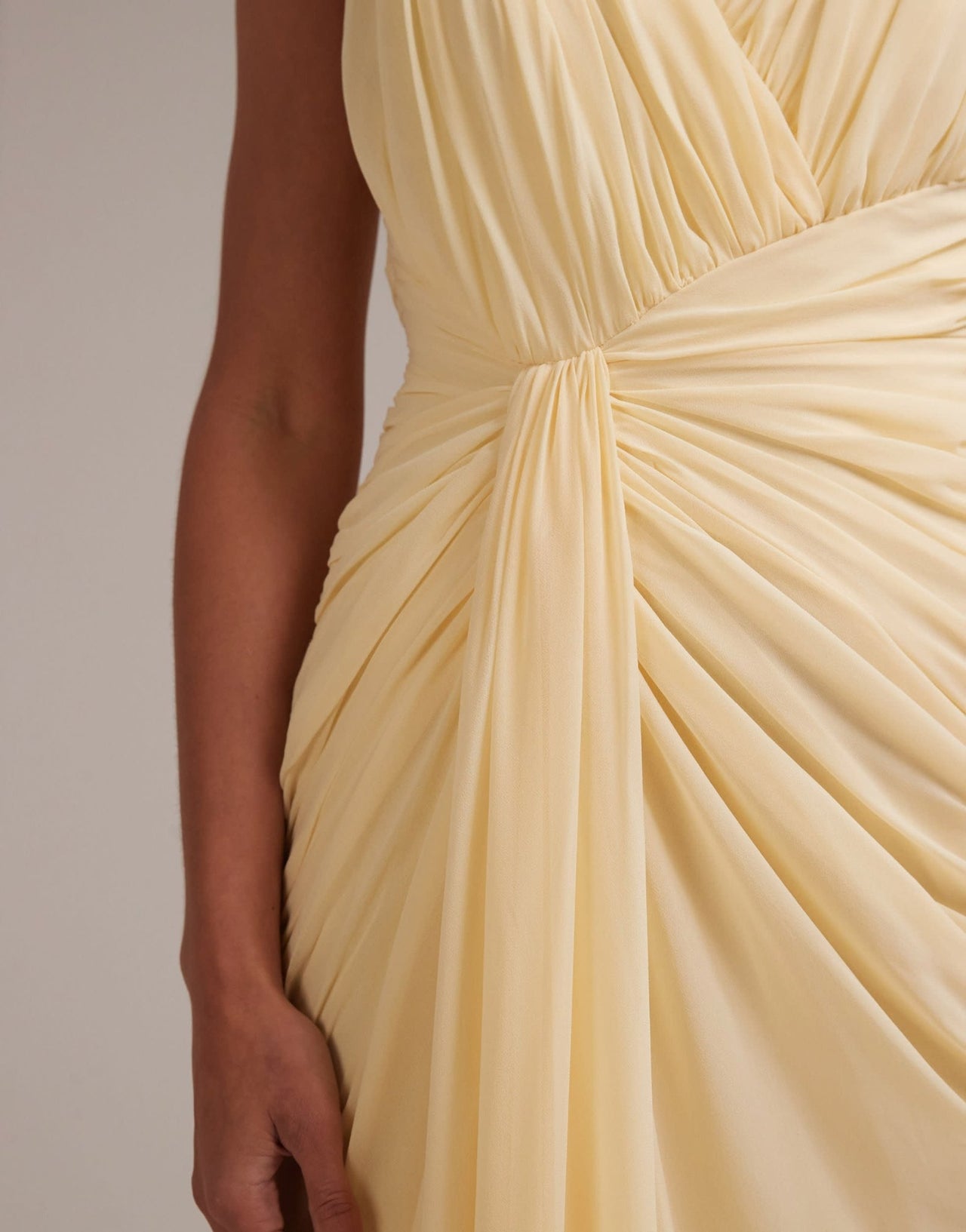 ASOS DESIGN bridesmaids gathered twisted strap maxi dress in yellow - ASOS Sample Sale