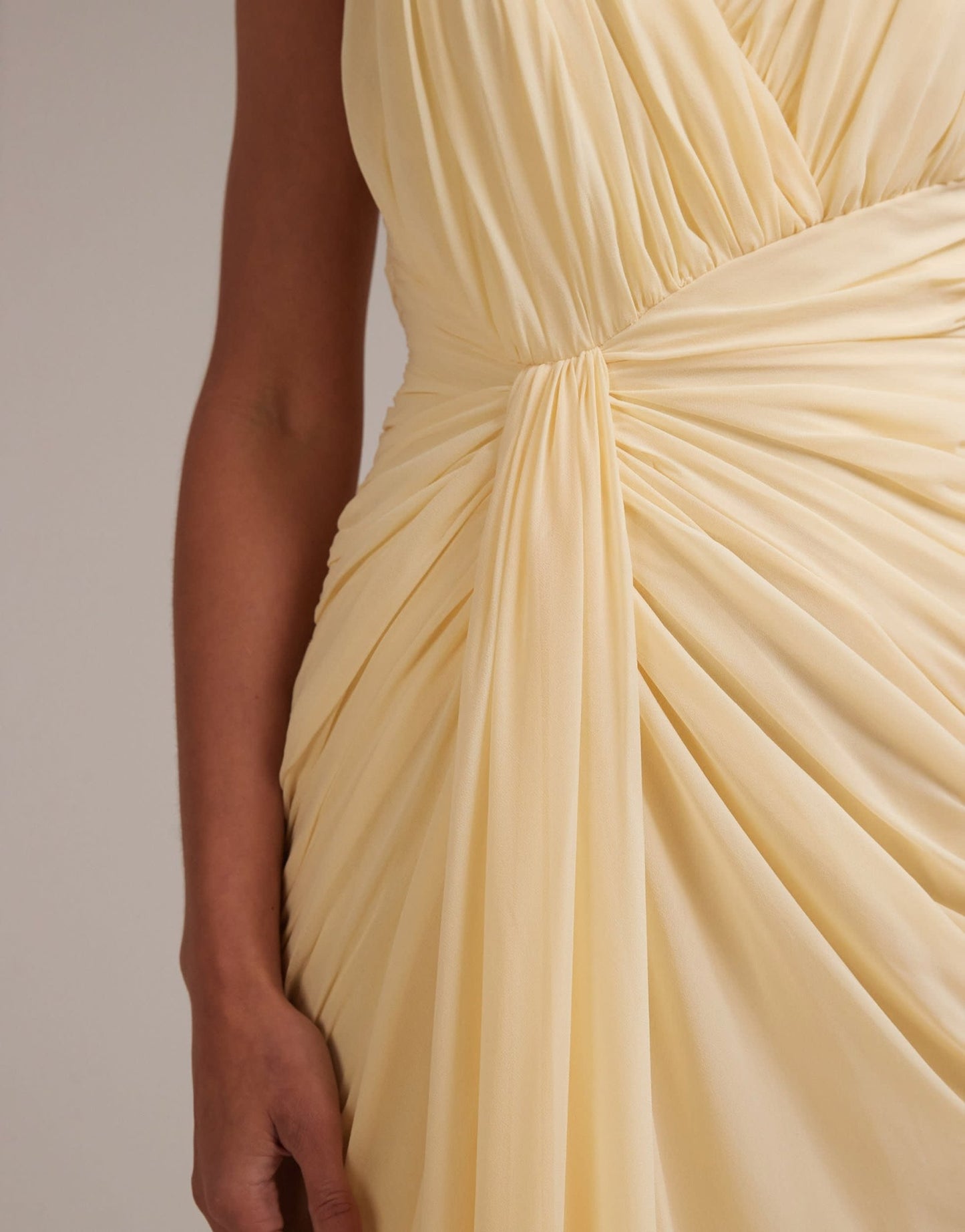 ASOS DESIGN bridesmaids gathered twisted strap maxi dress in yellow - ASOS Sample Sale