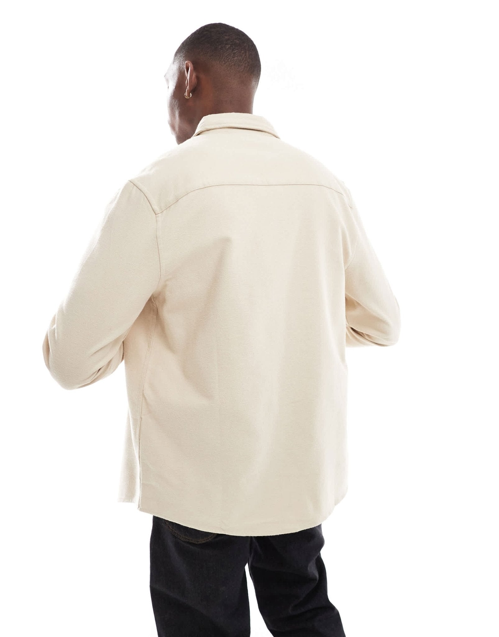 ASOS DESIGN brushed oxford regular shirt in beige - ASOS Sample Sale