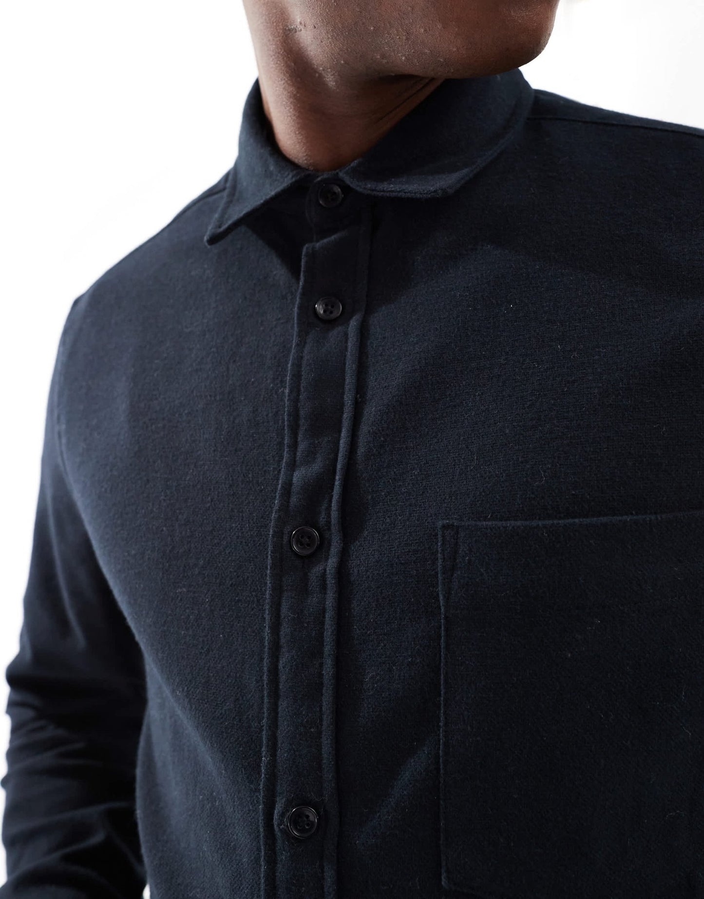 ASOS DESIGN brushed oxford regular shirt in black - ASOS Sample Sale