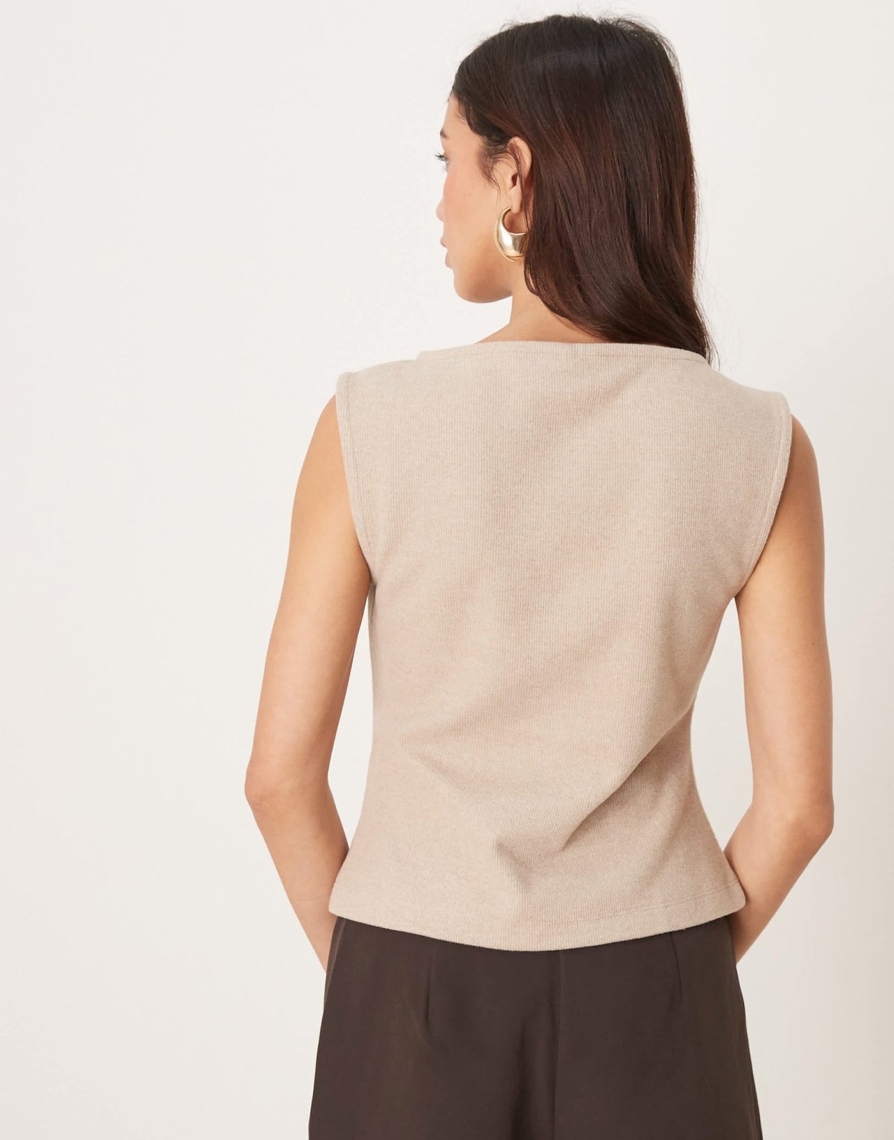 ASOS DESIGN brushed waistcoat in cream - ASOS Sample Sale
