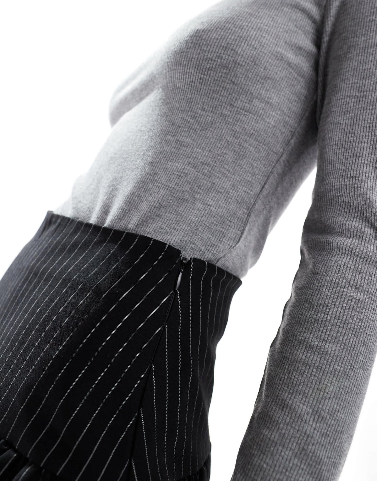 ASOS DESIGN bubble hem mini skirt in pinstripe - ASOS Sample Sale