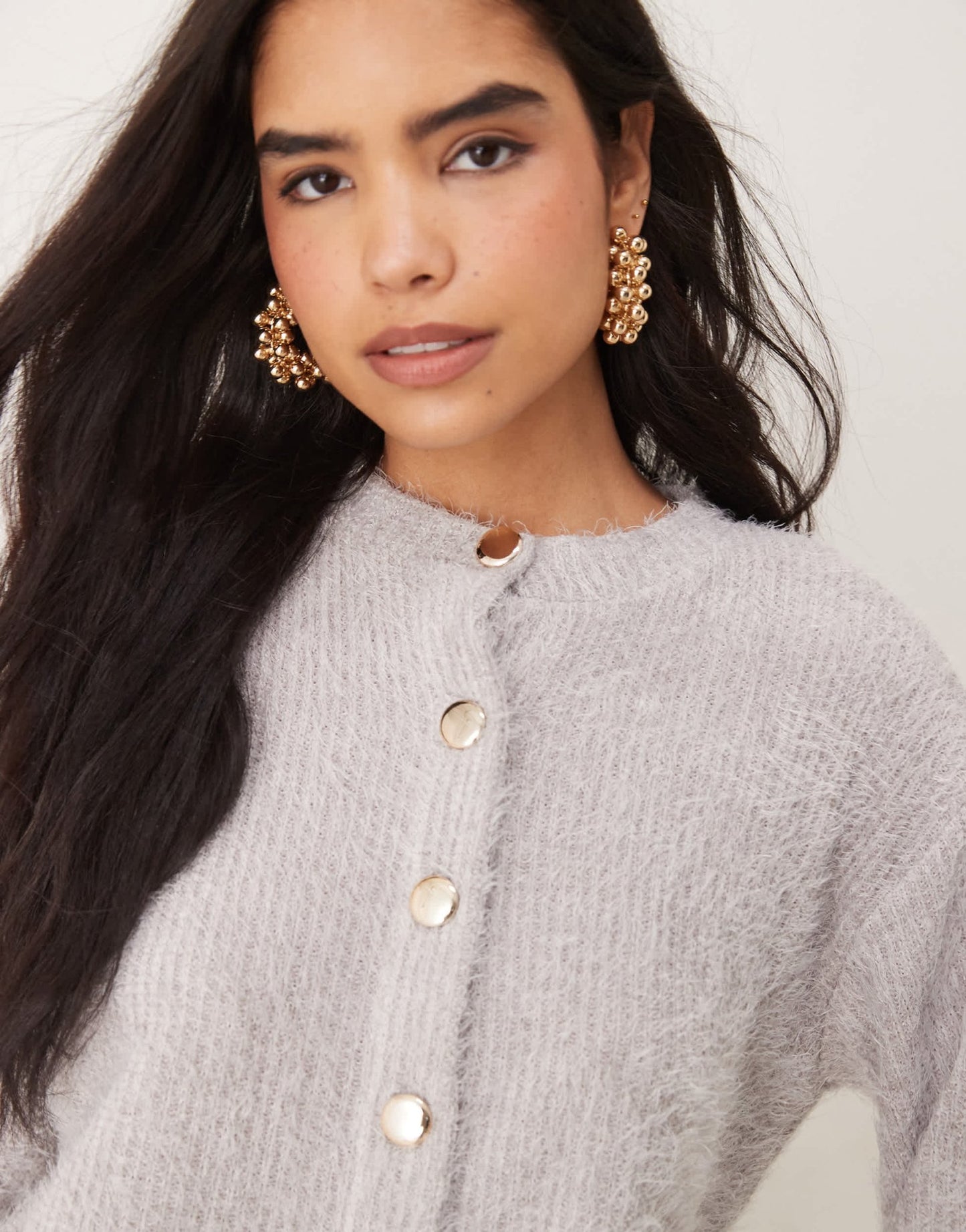 ASOS DESIGN chenille cardigan in grey - ASOS Sample Sale