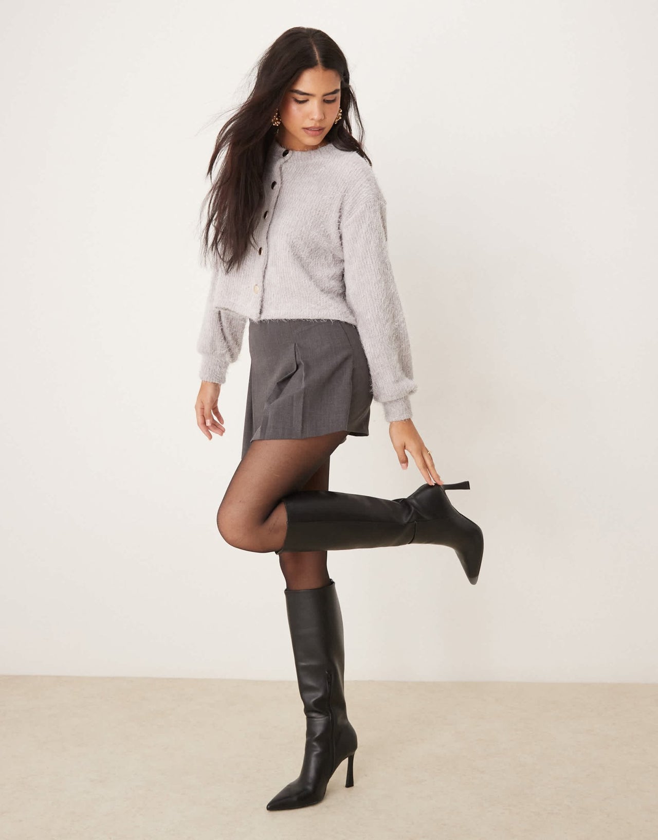 ASOS DESIGN chenille cardigan in grey - ASOS Sample Sale